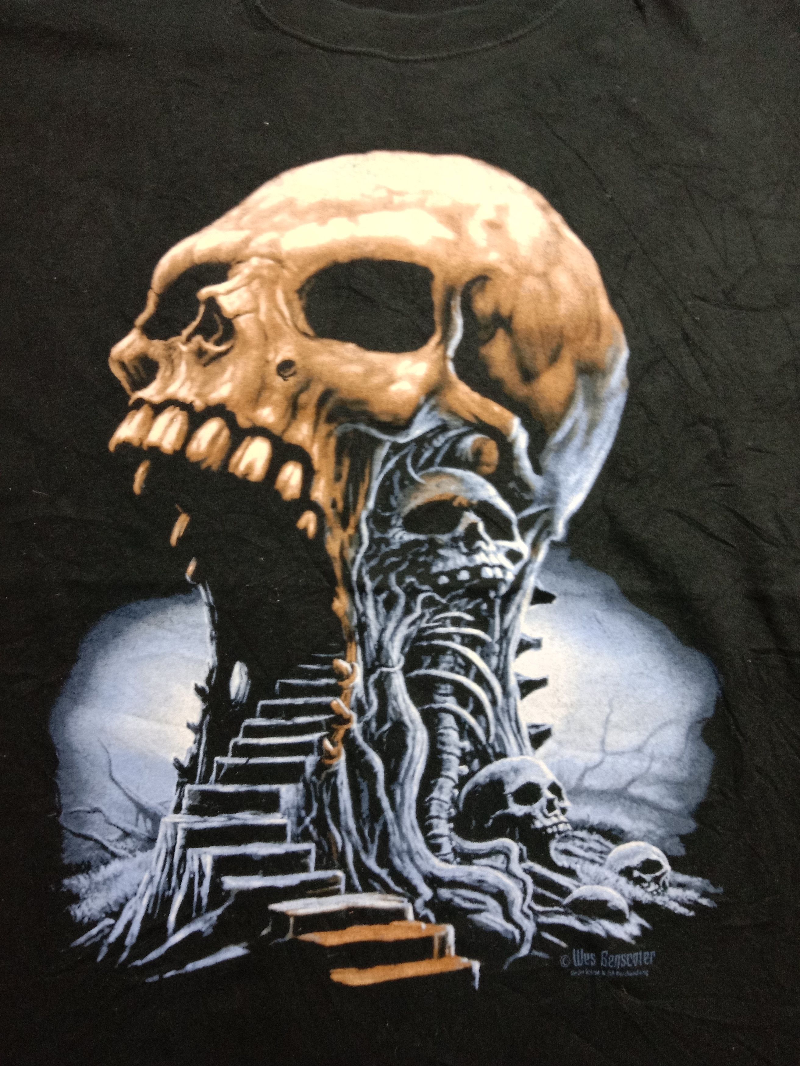 Cartoon Network Wes Benscoter Artist Skull Drawing Early Y2K Hype Art Size US L / EU 52-54 / 3 - 9 Thumbnail