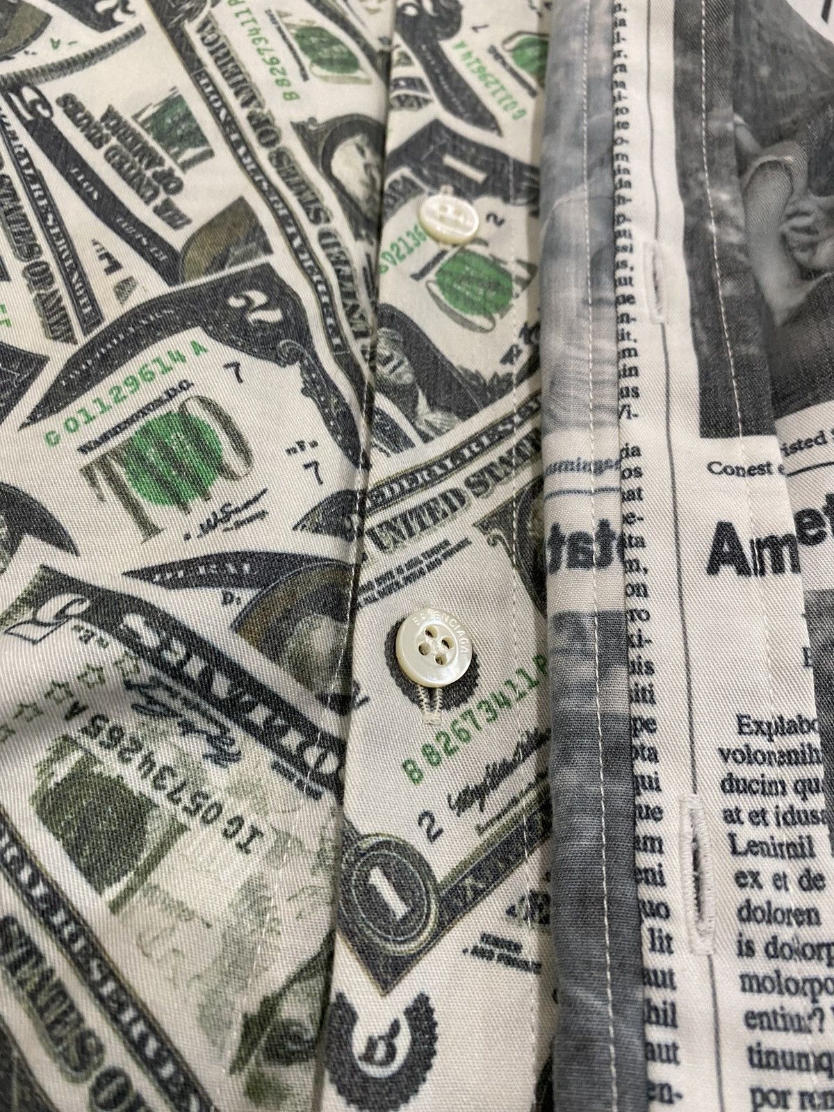RARE Balenciaga SS18 double fit dollar/money newspaper shirt