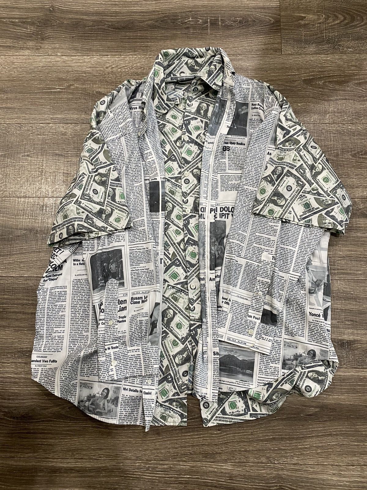 Balenciaga dollar shirt best sale