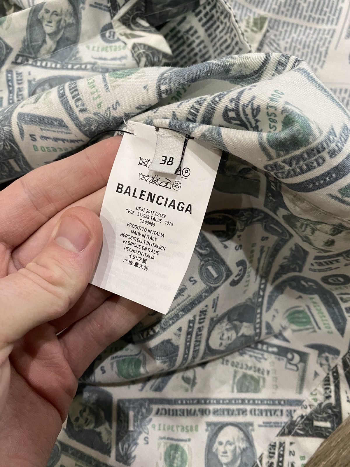 Balenciaga RARE Balenciaga SS18 double fit dollar/money