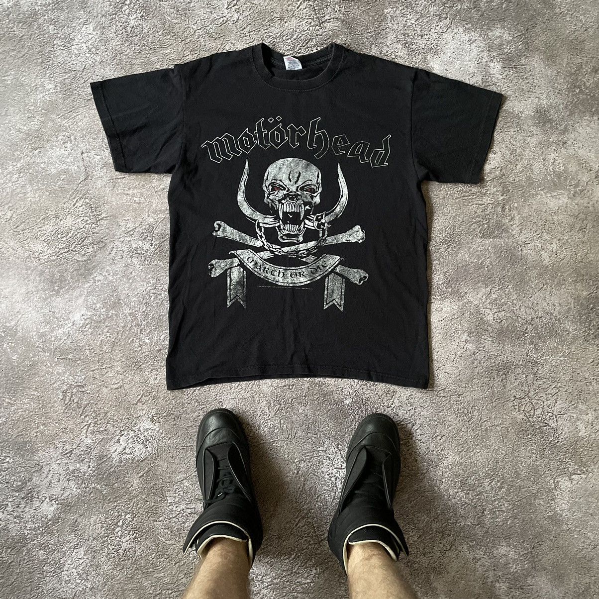 Vintage Vintage 90s Motorhead Graphic Band Tee Black Faded Grunge M Size US M / EU 48-50 / 2 - 1 Thumbnail