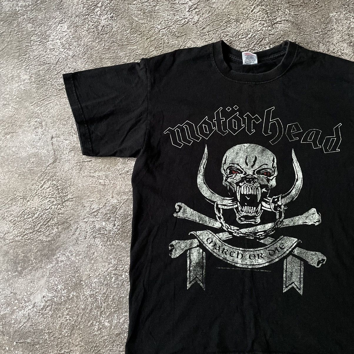 Vintage Vintage 90s Motorhead Graphic Band Tee Black Faded Grunge M Size US M / EU 48-50 / 2 - 4 Thumbnail