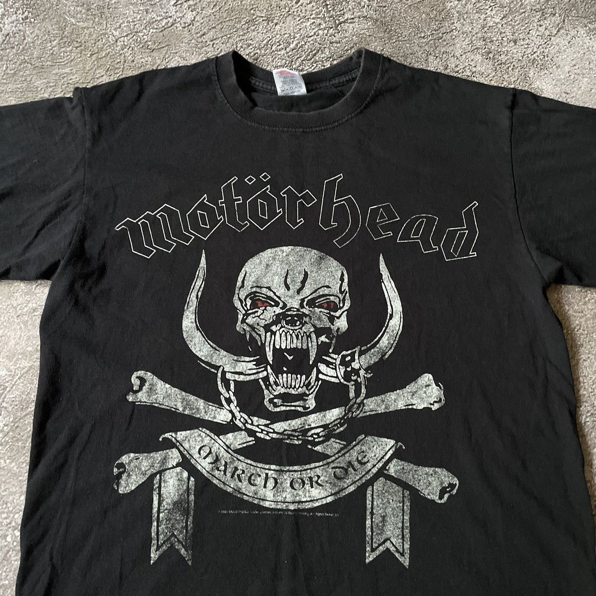 Vintage Vintage 90s Motorhead Graphic Band Tee Black Faded Grunge M Size US M / EU 48-50 / 2 - 5 Thumbnail