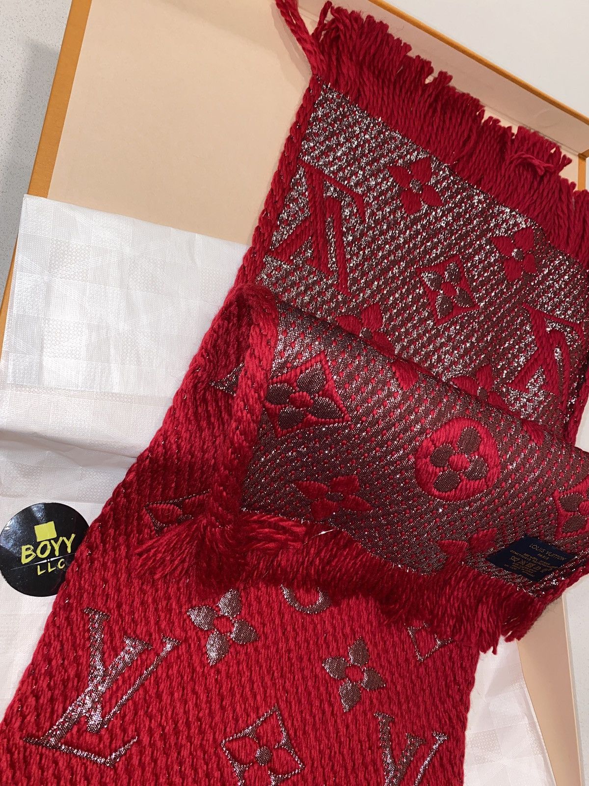 Louis Vuitton Louis Vuitton LOGOMANIA wool/silk scarf Size ONE SIZE - 3 Thumbnail