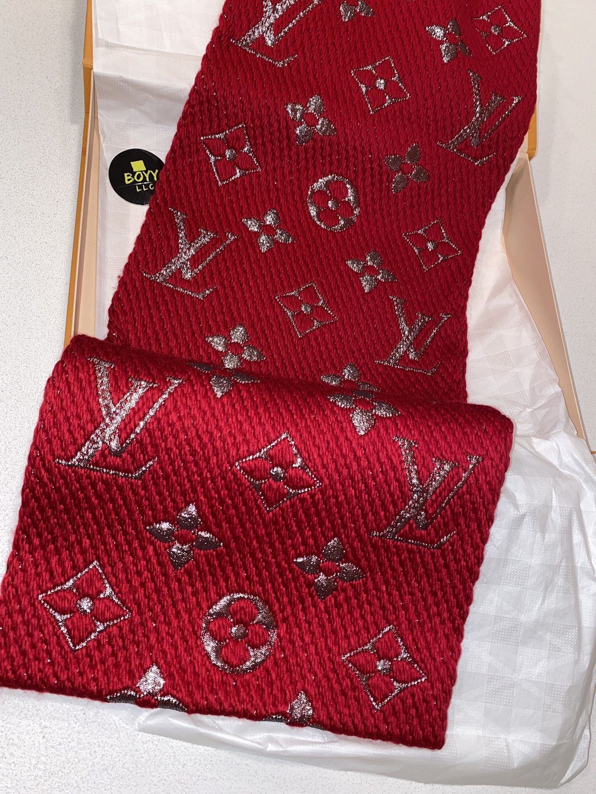 Louis Vuitton Louis Vuitton LOGOMANIA wool/silk scarf Size ONE SIZE - 2 Thumbnail