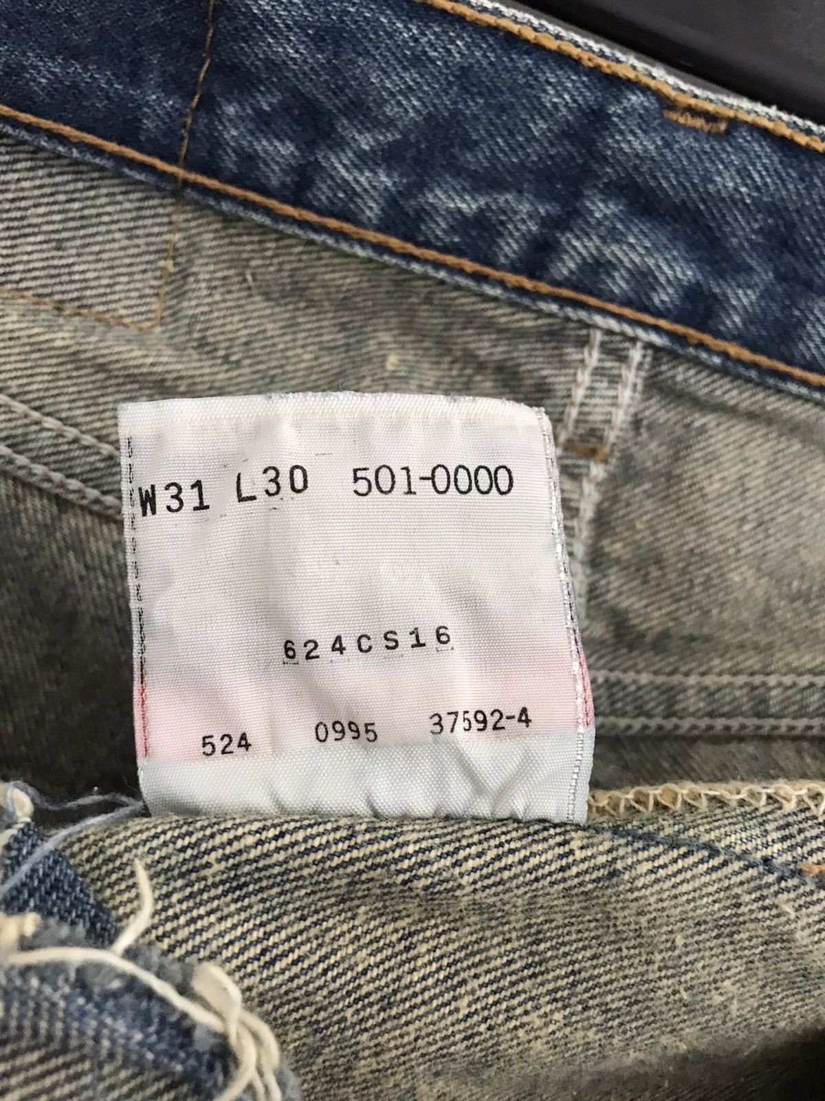Levi's Vintage Clothing Vintage Levi’s 501 Destroyed Denim Jeans #524 Button Size US 31 - 14 Thumbnail