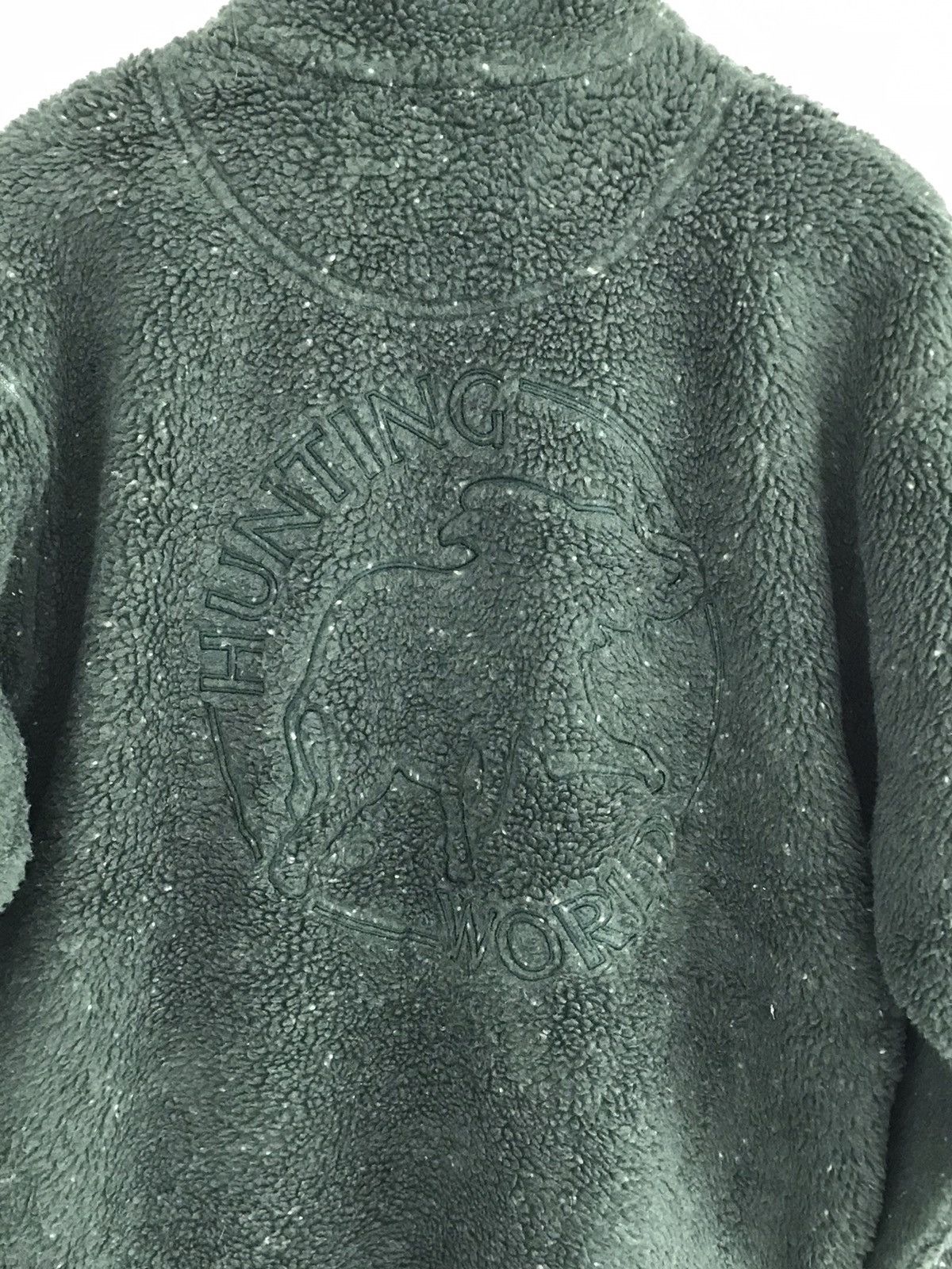 Vintage Hunting World Snowflake Fleece Big Logo Jacket Made In Italy Size US M / EU 48-50 / 2 - 8 Thumbnail