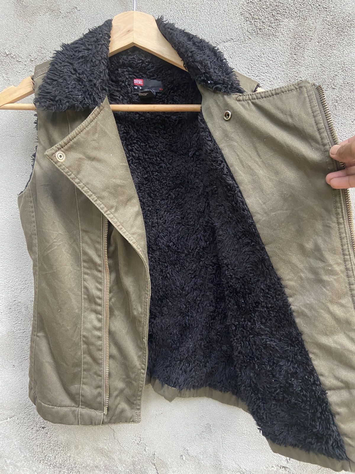 Diesel Vintage Diesel Sherpa Sleeveless Jacket Size M / US 6-8 / IT 42-44 - 6 Thumbnail