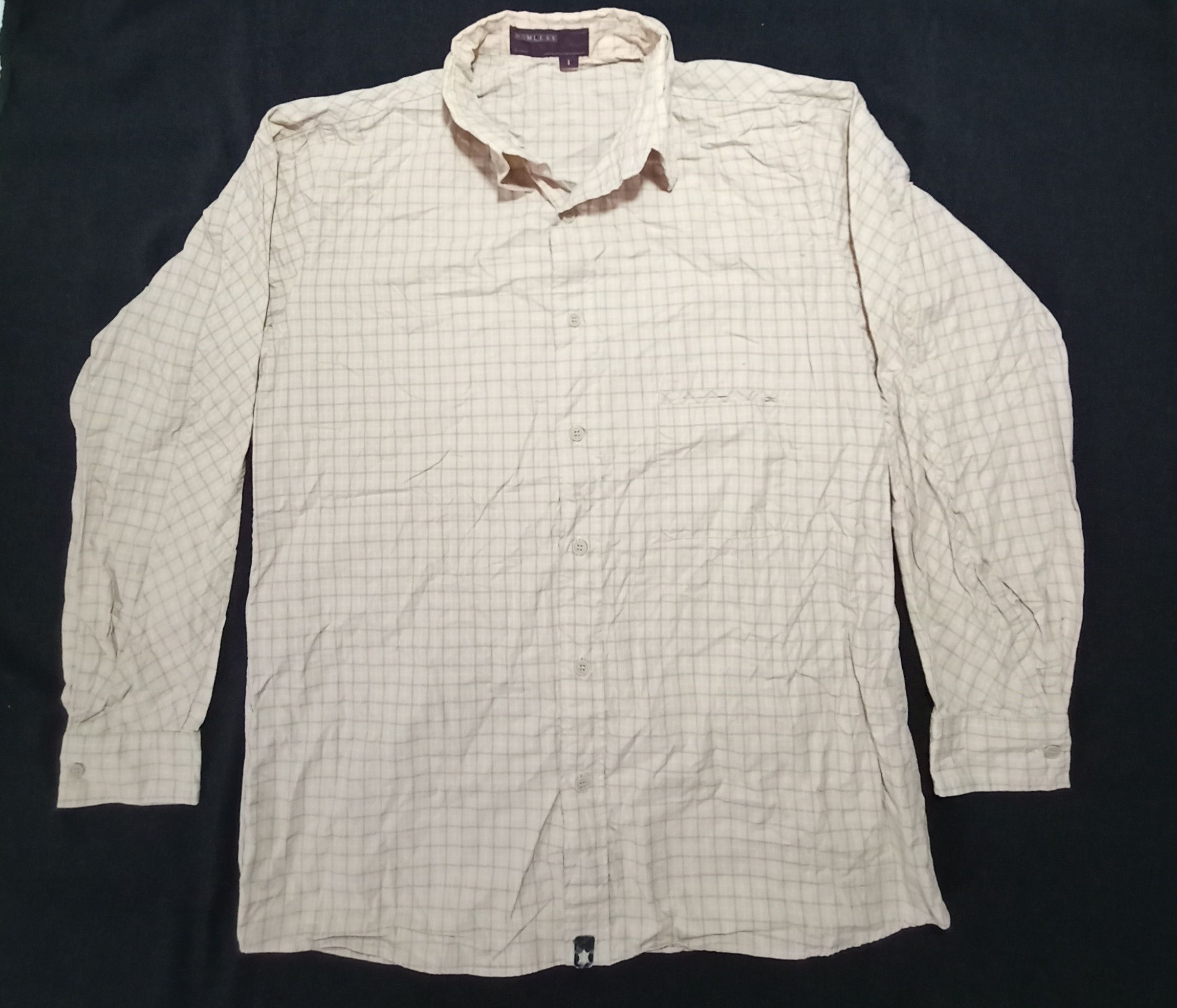 Japanese Brand Vintage Homless Button Up Shirts Smart Casual Size US M / EU 48-50 / 2 - 1 Thumbnail