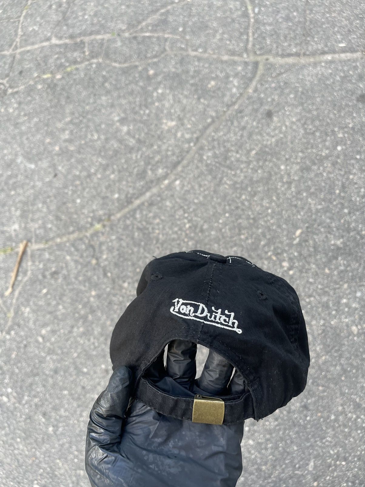 Vintage Vintage Von Dutch Black Rhinestones Hat Cap Y2K Size ONE SIZE - 11 Thumbnail
