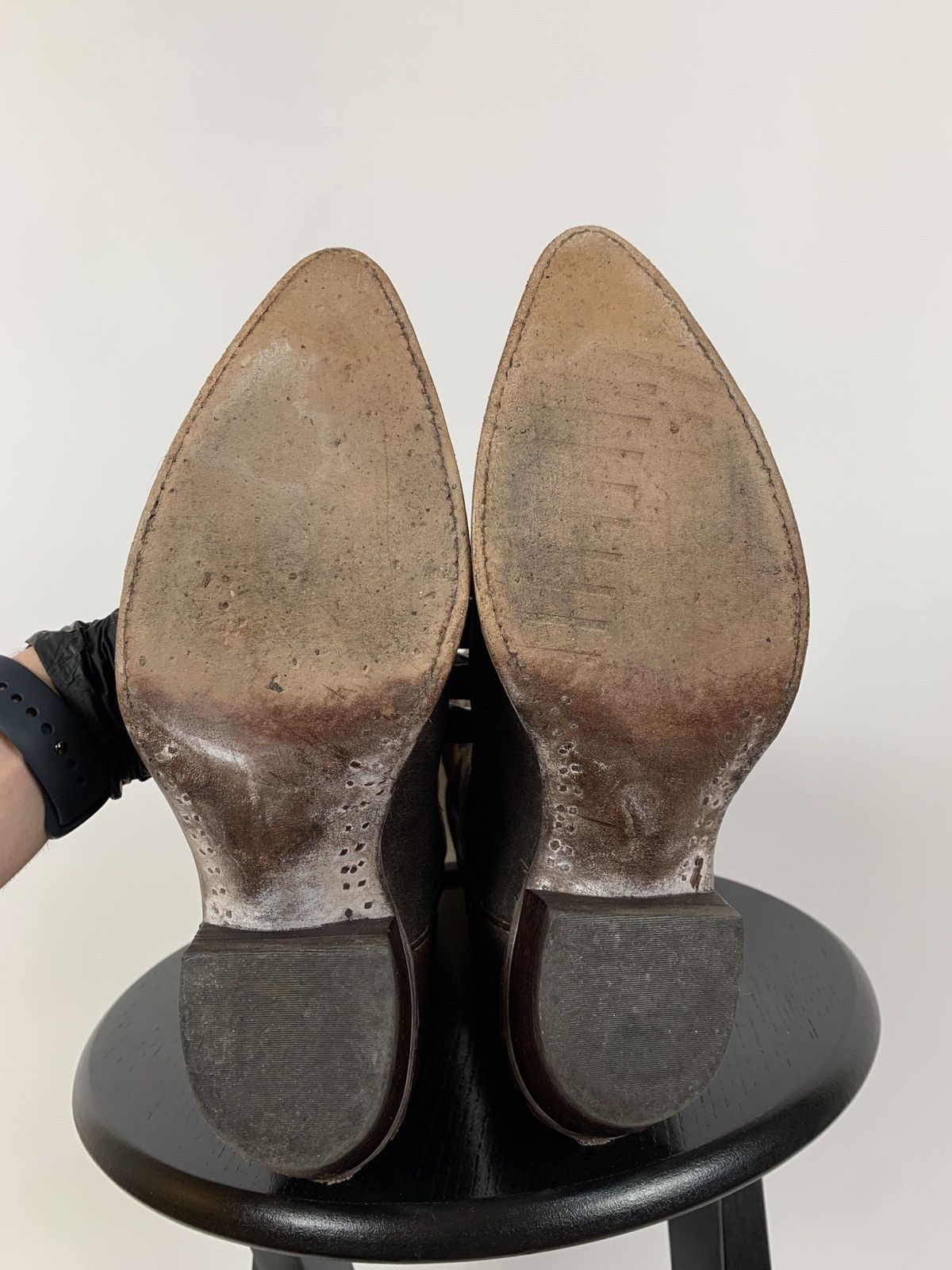 Vintage Vintage J Chisholm Cowboy Western Brown Leather Boots Size US 8 / IT 38 - 21 Thumbnail
