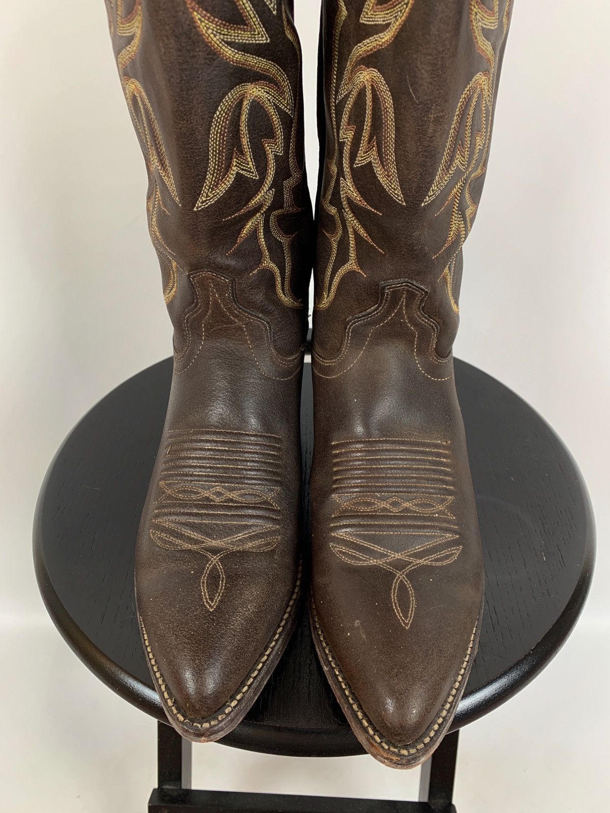 Vintage Vintage J Chisholm Cowboy Western Brown Leather Boots Size US 8 / IT 38 - 7 Thumbnail
