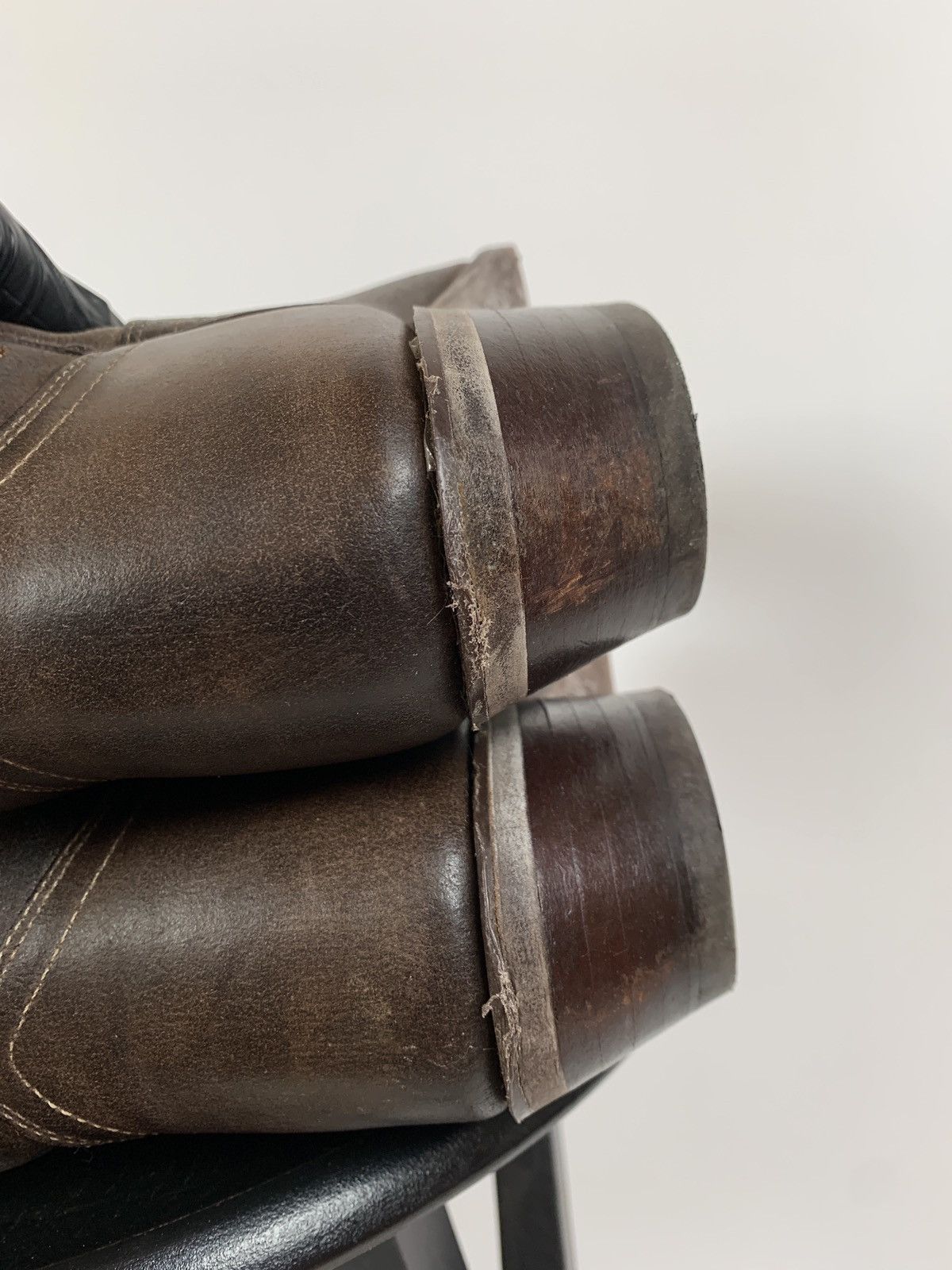 Vintage Vintage J Chisholm Cowboy Western Brown Leather Boots Size US 8 / IT 38 - 23 Thumbnail