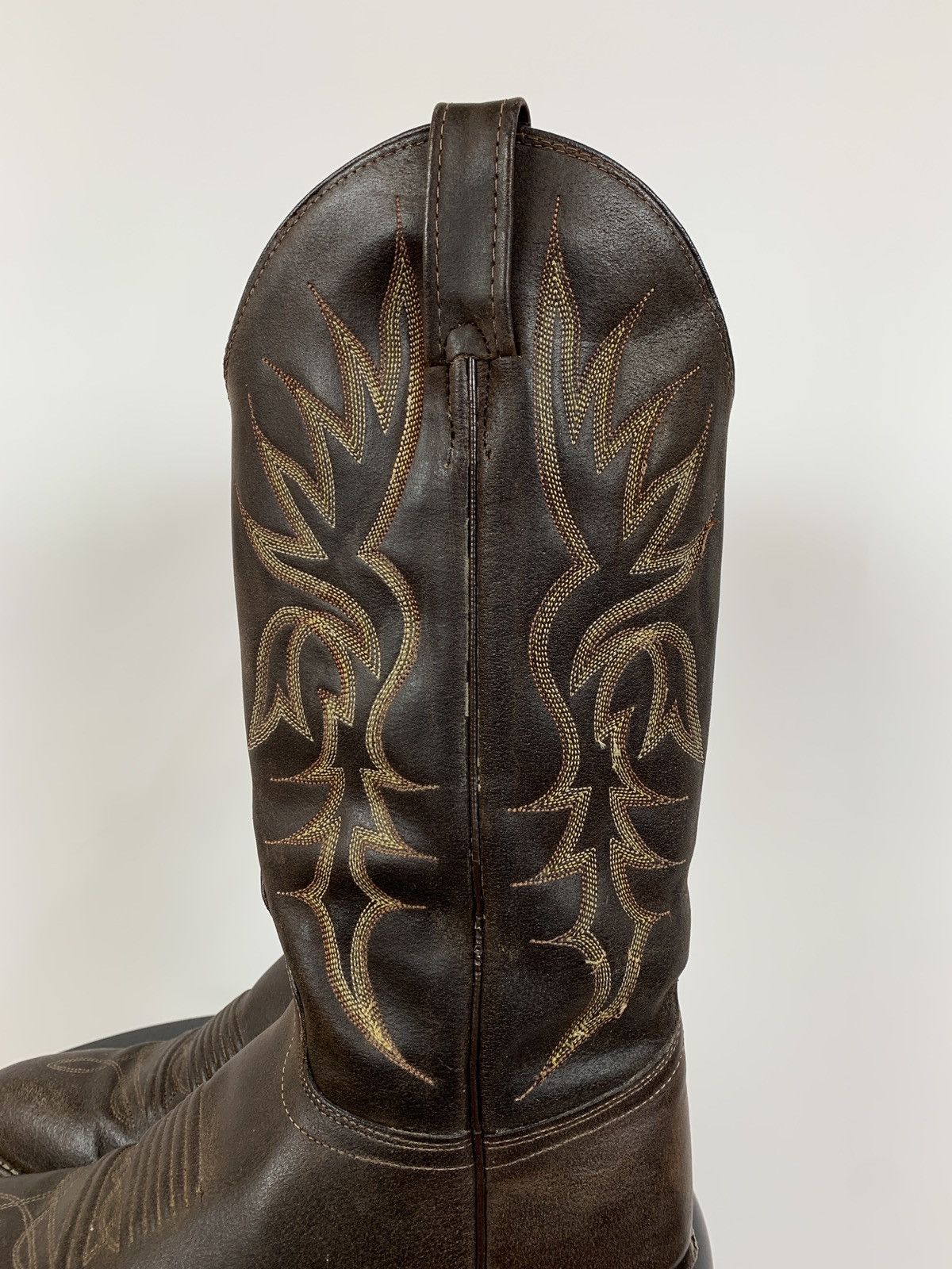 Vintage Vintage J Chisholm Cowboy Western Brown Leather Boots Size US 8 / IT 38 - 8 Thumbnail