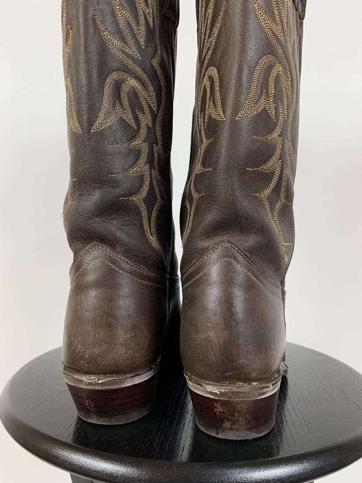 Vintage Vintage J Chisholm Cowboy Western Brown Leather Boots Size US 8 / IT 38 - 12 Thumbnail
