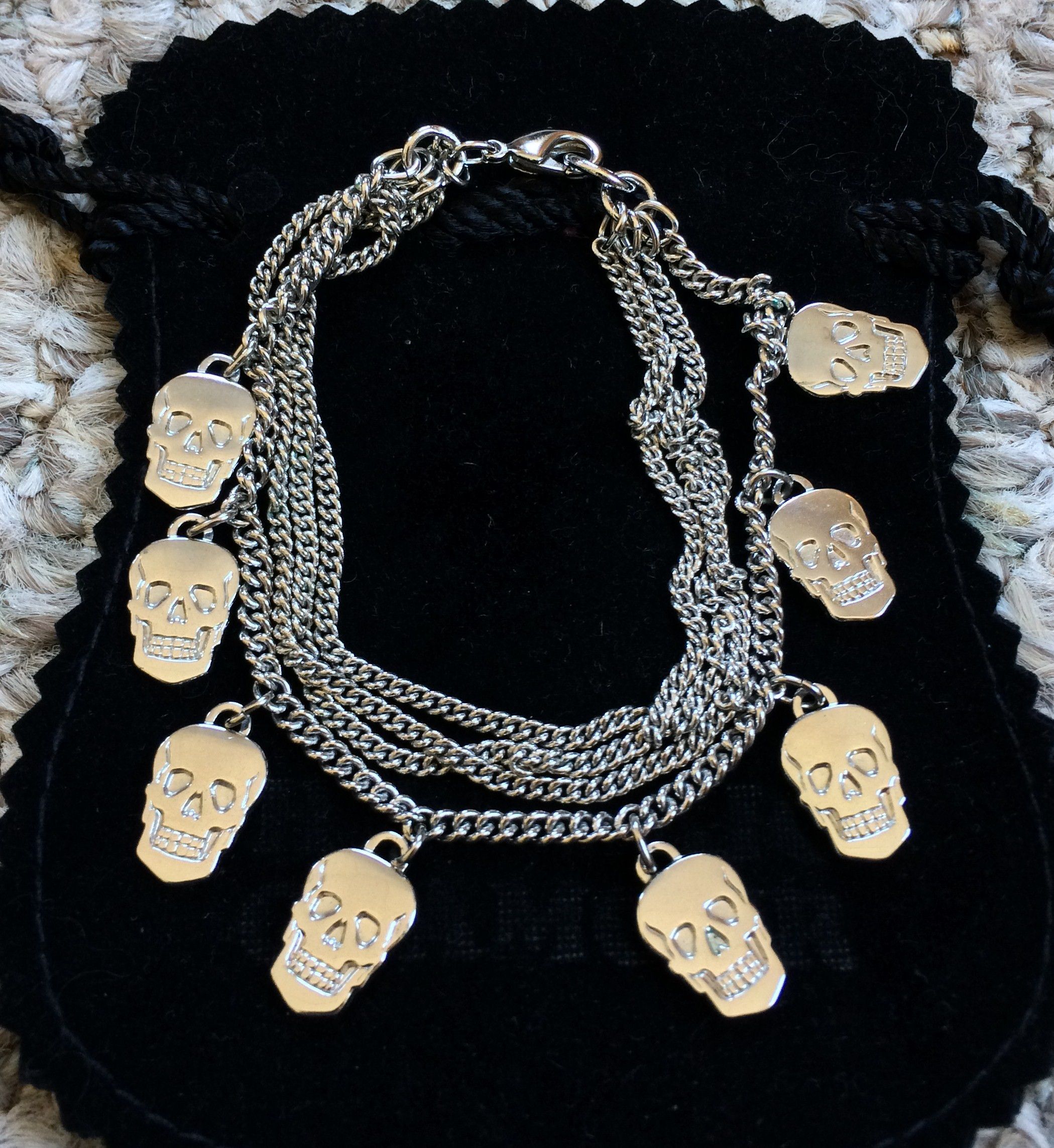 Hysteric Glamour Hysteric Glamour Skulls Layered Bracelet + Bag Size ONE SIZE - 1 Thumbnail