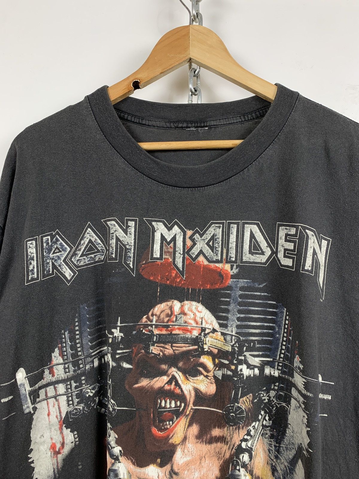 Band Tees 1995 Vintage Iron Maiden The X Factor Tour Very Rare T-Shirt Size US XXL / EU 58 / 5 - 7 Thumbnail