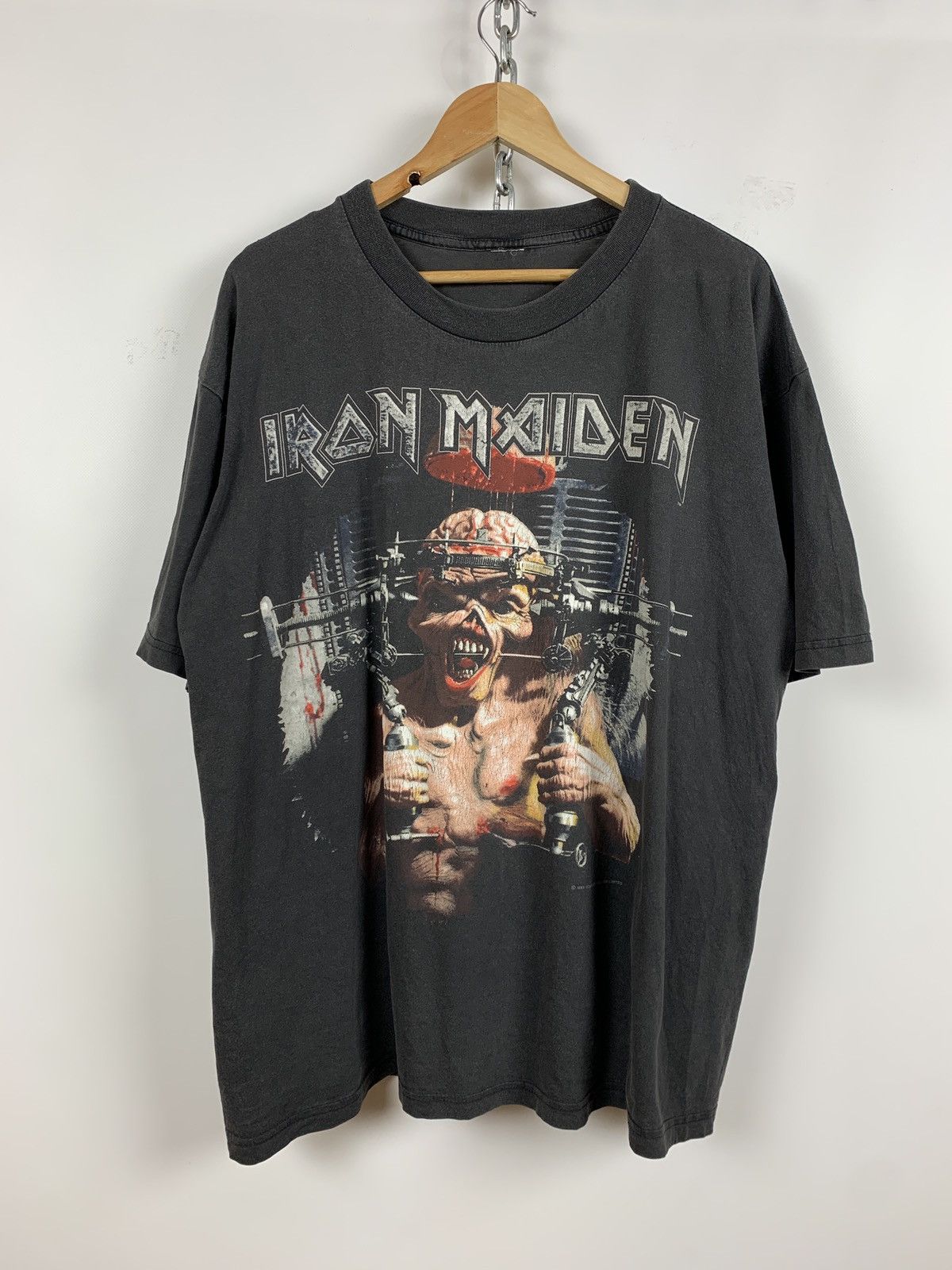 Band Tees 1995 Vintage Iron Maiden The X Factor Tour Very Rare T-Shirt Size US XXL / EU 58 / 5 - 2 Thumbnail