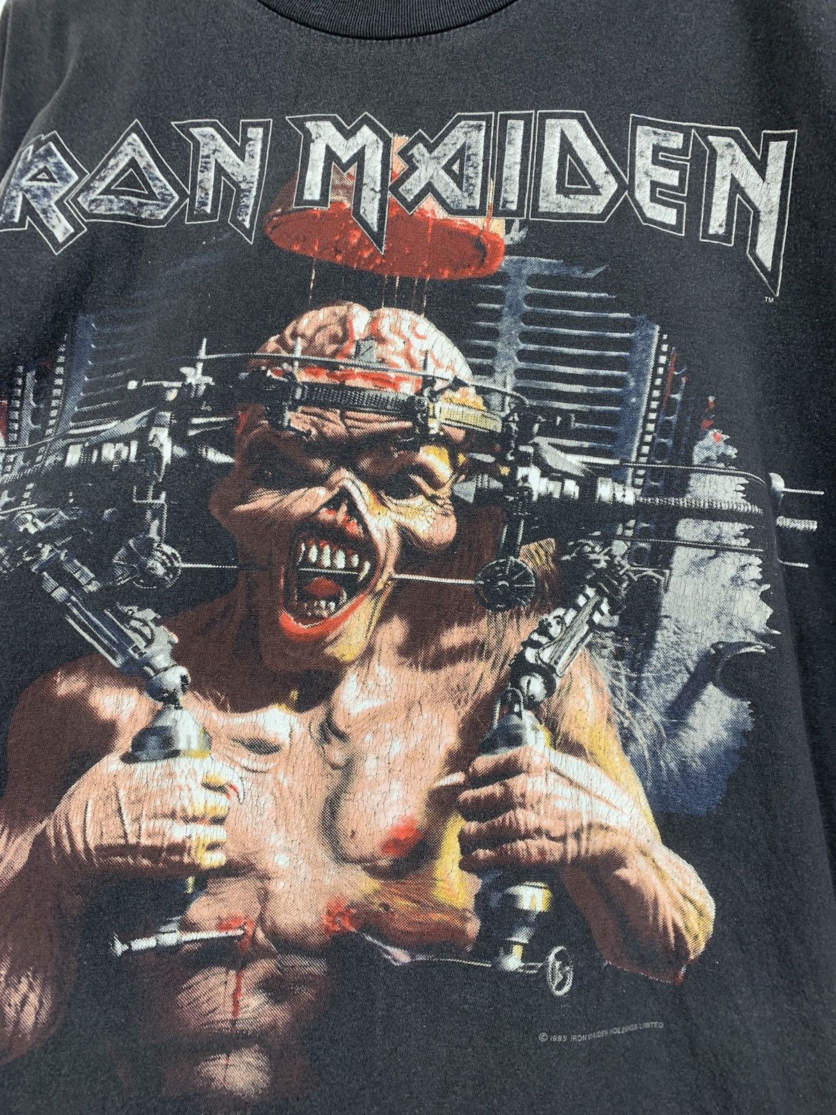 Band Tees 1995 Vintage Iron Maiden The X Factor Tour Very Rare T-Shirt Size US XXL / EU 58 / 5 - 10 Thumbnail