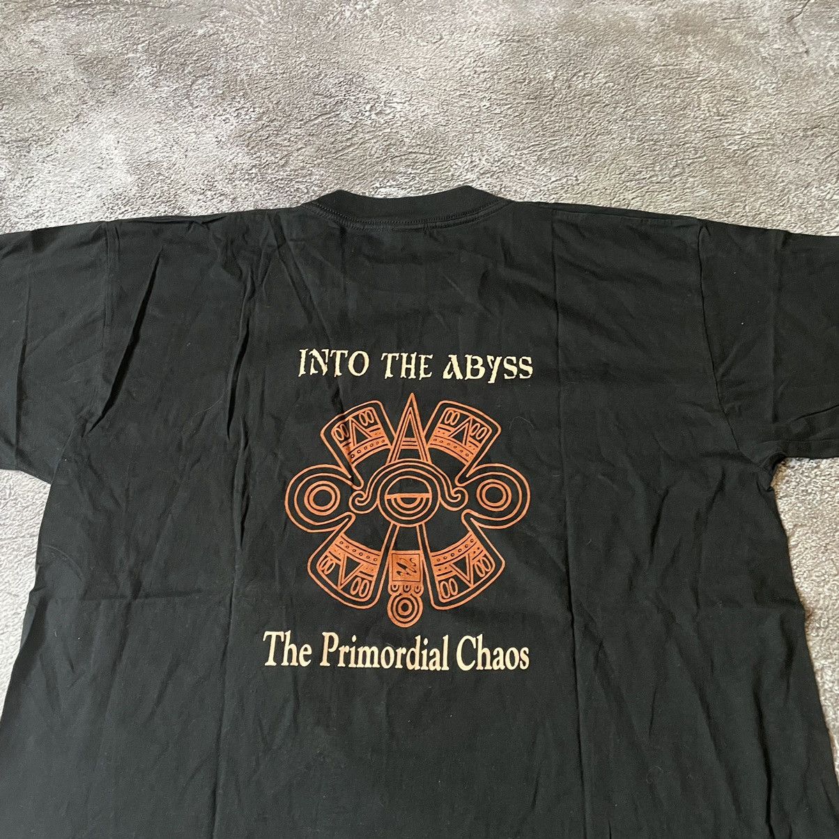 Vintage Vintage 90s Into The Abyss Graphic Tee Black Horror Grail XL Size US XL / EU 56 / 4 - 9 Thumbnail