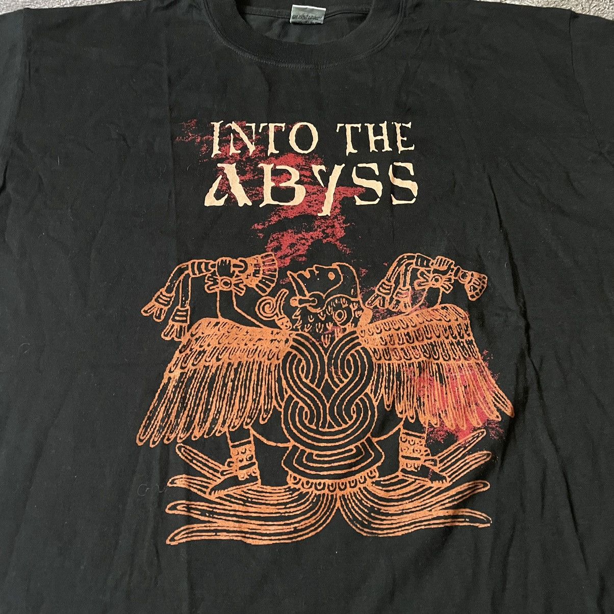 Vintage Vintage 90s Into The Abyss Graphic Tee Black Horror Grail XL Size US XL / EU 56 / 4 - 6 Thumbnail