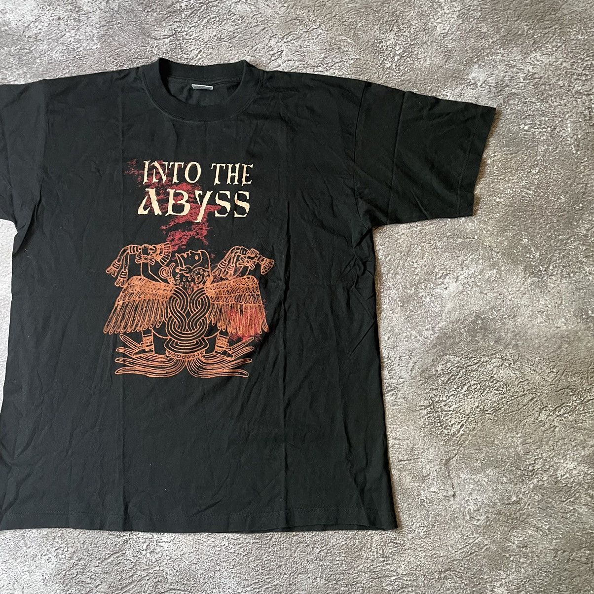 Vintage Vintage 90s Into The Abyss Graphic Tee Black Horror Grail XL Size US XL / EU 56 / 4 - 3 Thumbnail