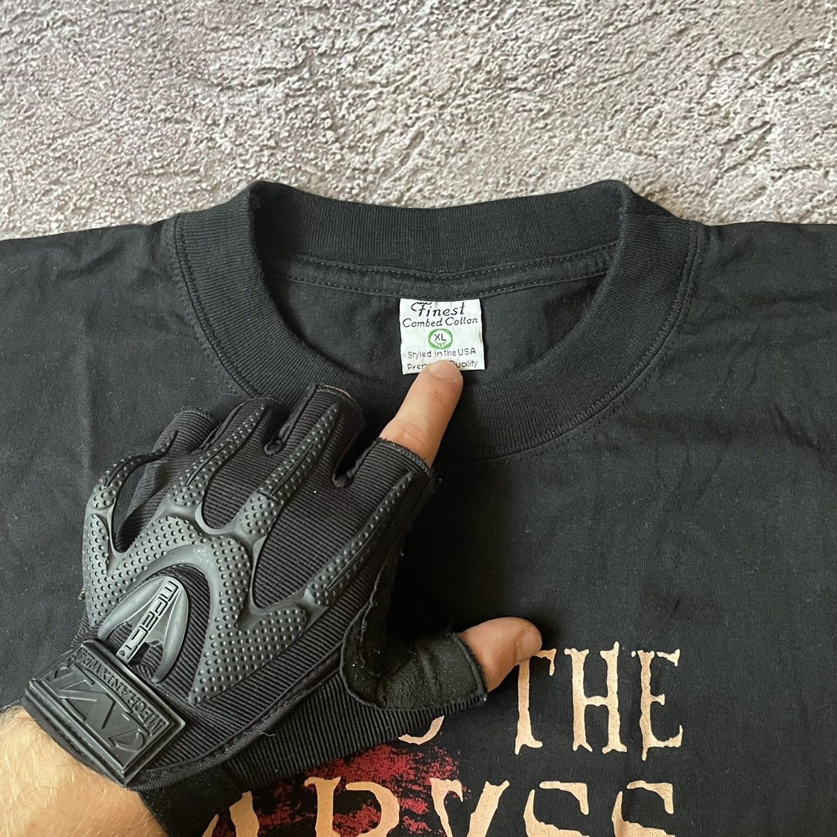 Vintage Vintage 90s Into The Abyss Graphic Tee Black Horror Grail XL Size US XL / EU 56 / 4 - 7 Thumbnail