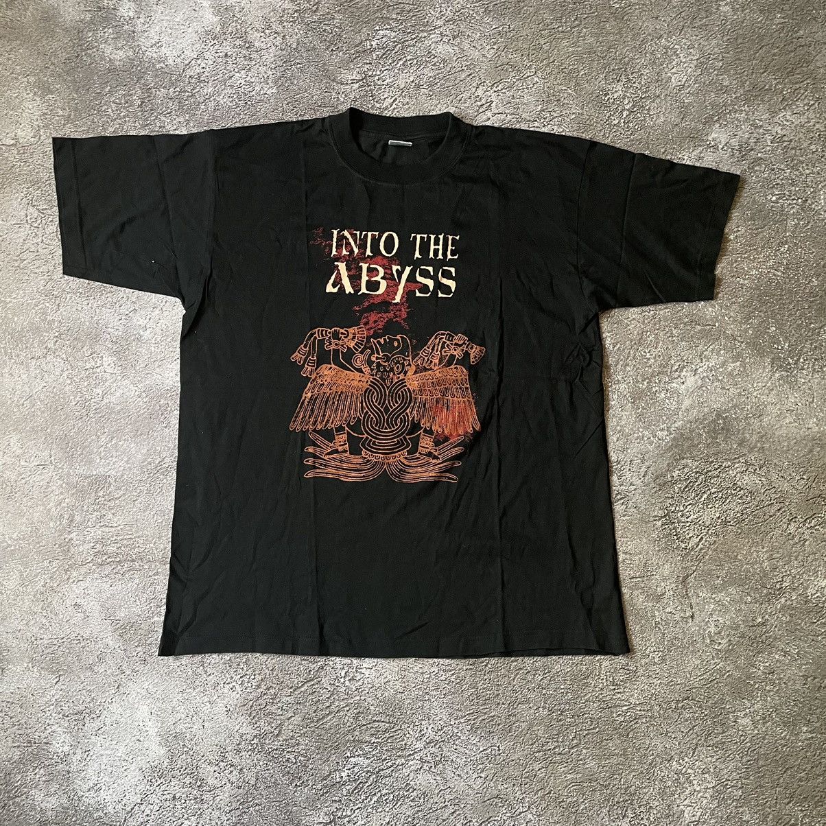 Vintage Vintage 90s Into The Abyss Graphic Tee Black Horror Grail XL Size US XL / EU 56 / 4 - 2 Thumbnail
