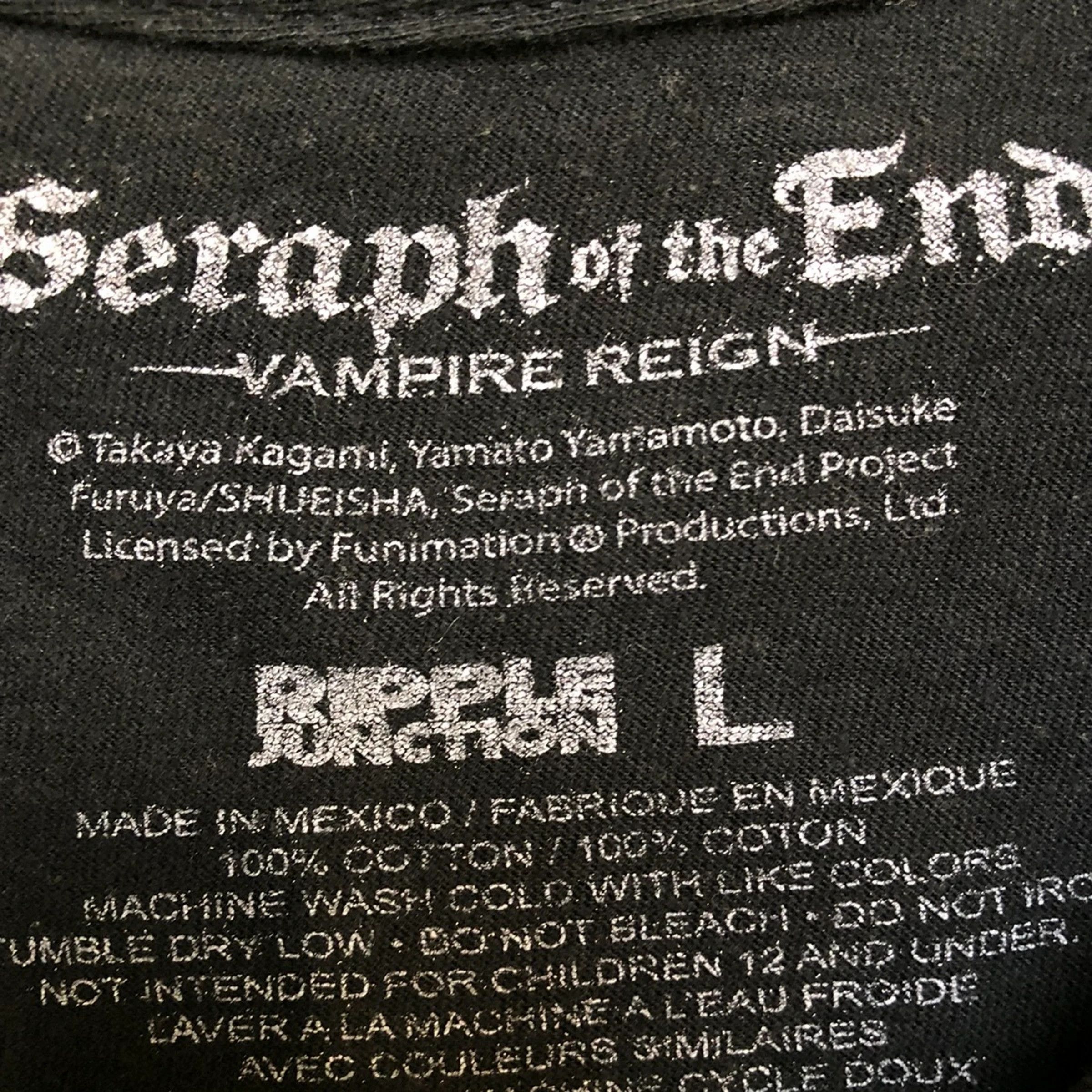 Anime Vintage Seraph Of The End T Shirt Vampire Reign Anime Tee Size US L / EU 52-54 / 3 - 6 Thumbnail