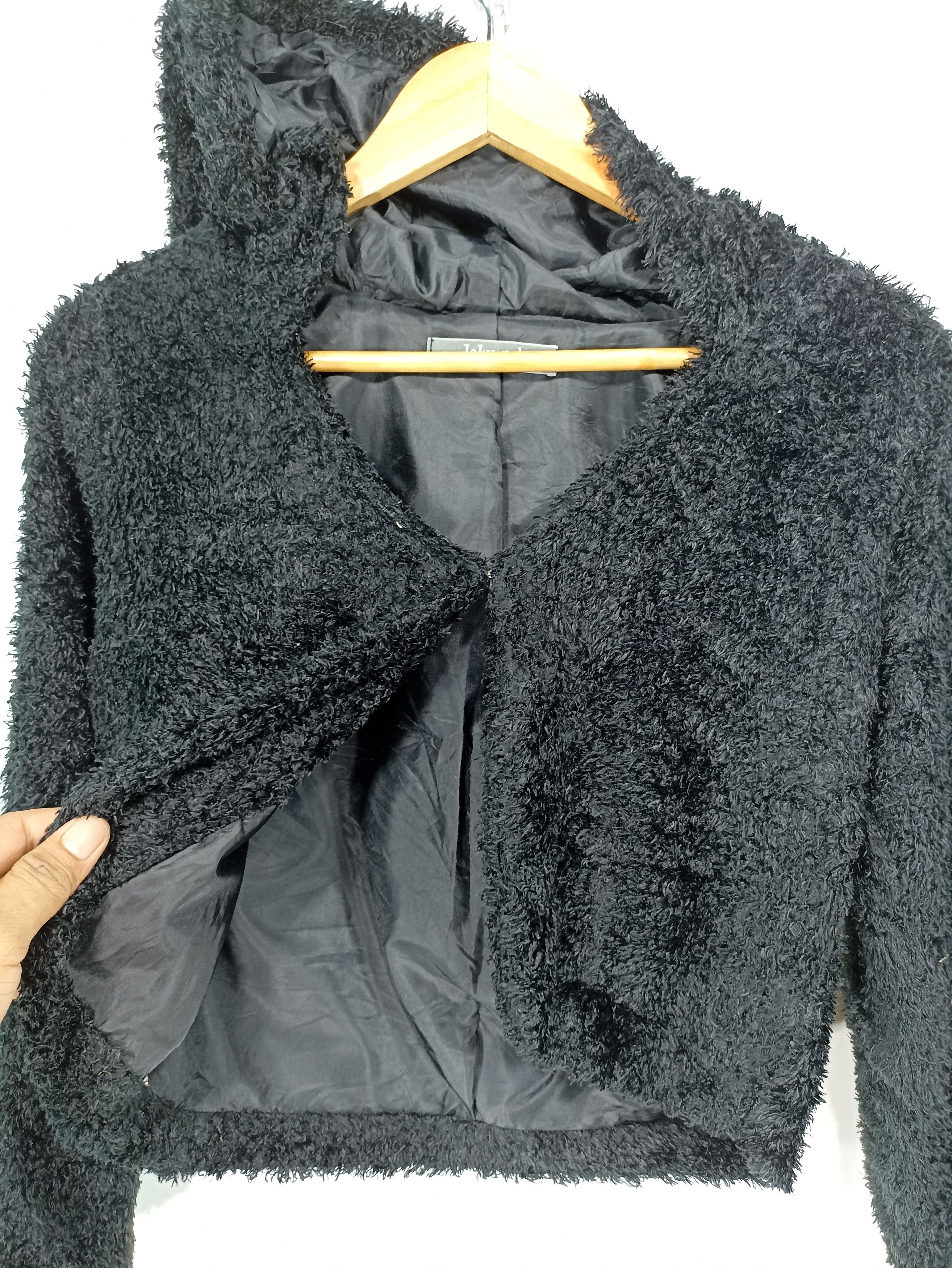 Japanese Brand Japanesebrand Cropped Shaggy Fleece Hoodie Size M / US 6-8 / IT 42-44 - 3 Thumbnail