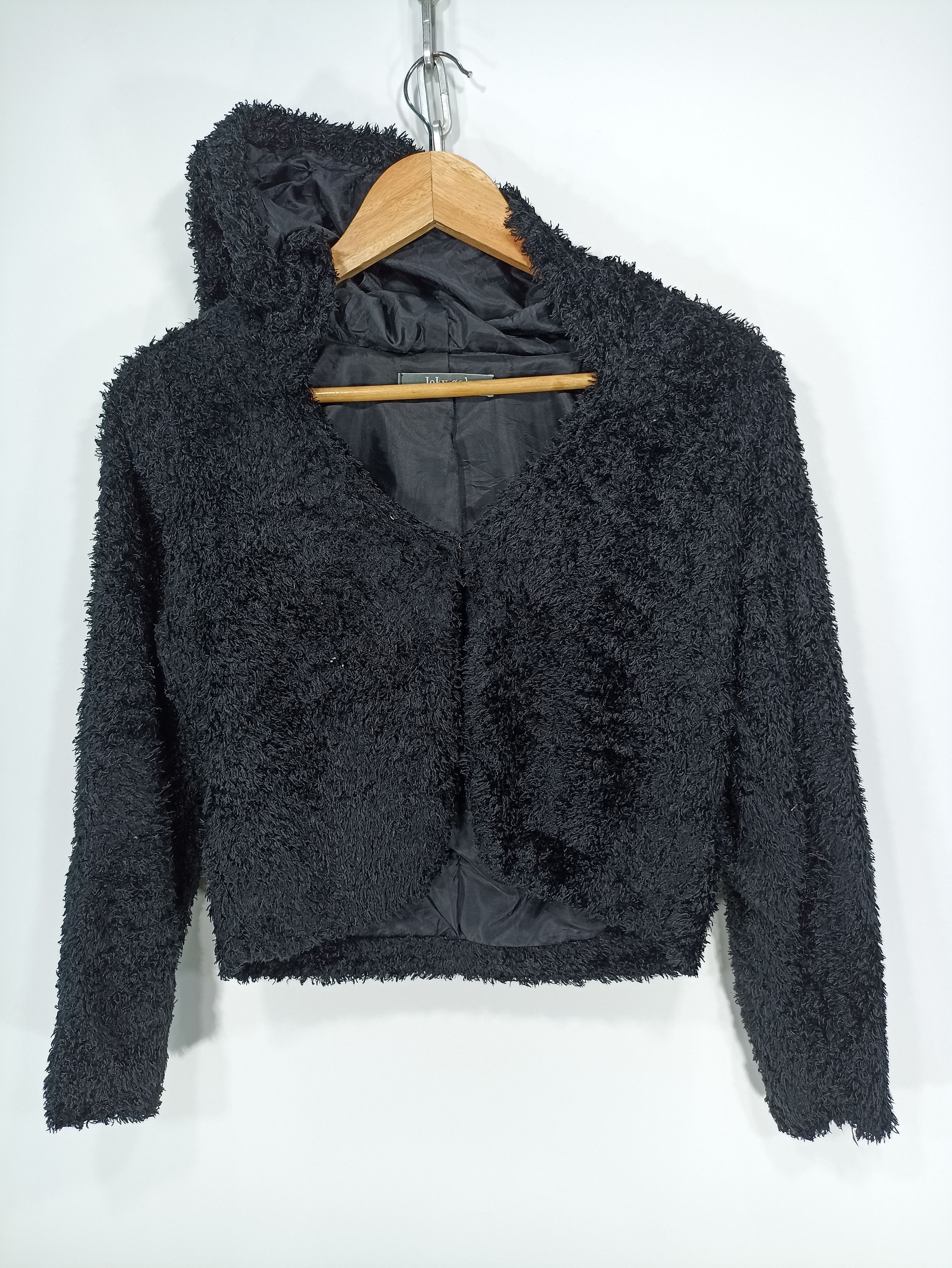 Japanese Brand Japanesebrand Cropped Shaggy Fleece Hoodie Size M / US 6-8 / IT 42-44 - 1 Thumbnail