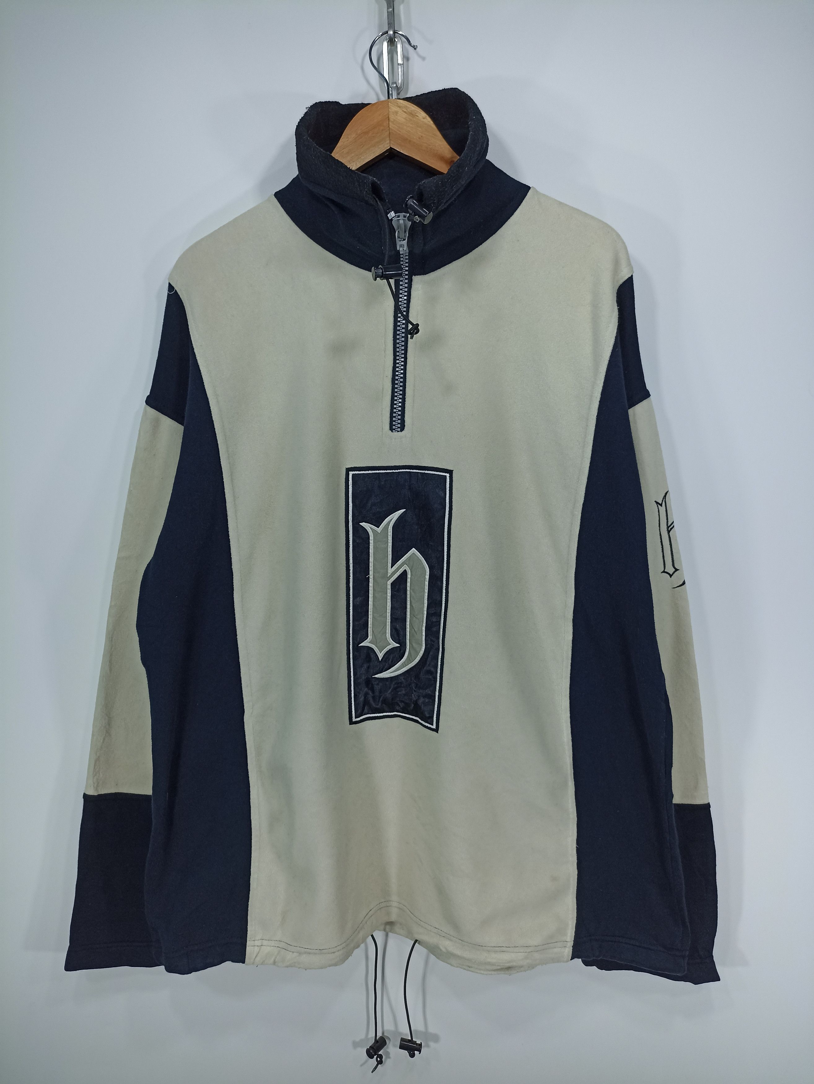 Japanese Brand × Vintage Vintage Japanese Brand H Fleece Big Logo Size US XL / EU 56 / 4 - 1 Thumbnail