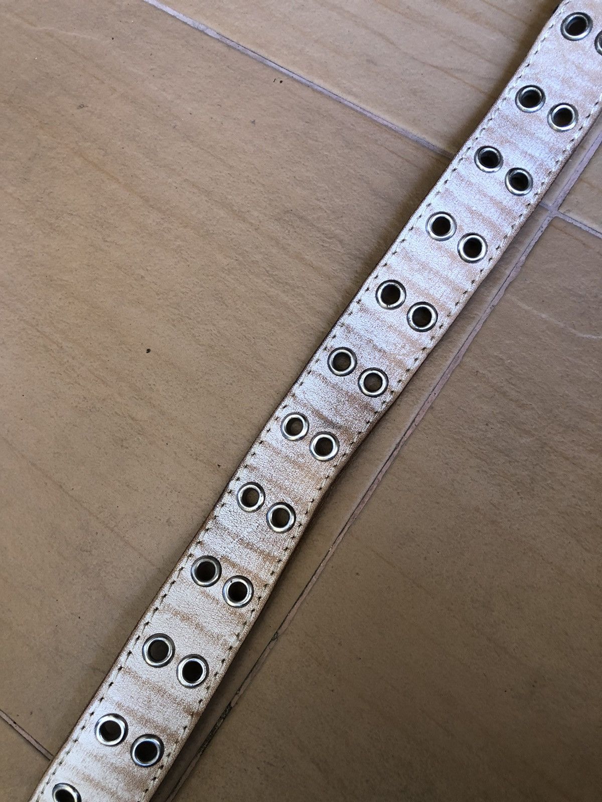Leather × Other × Seditionaries Vintage Rock Style Fashion White Leather Buckle Belts Size ONE SIZE - 5 Thumbnail