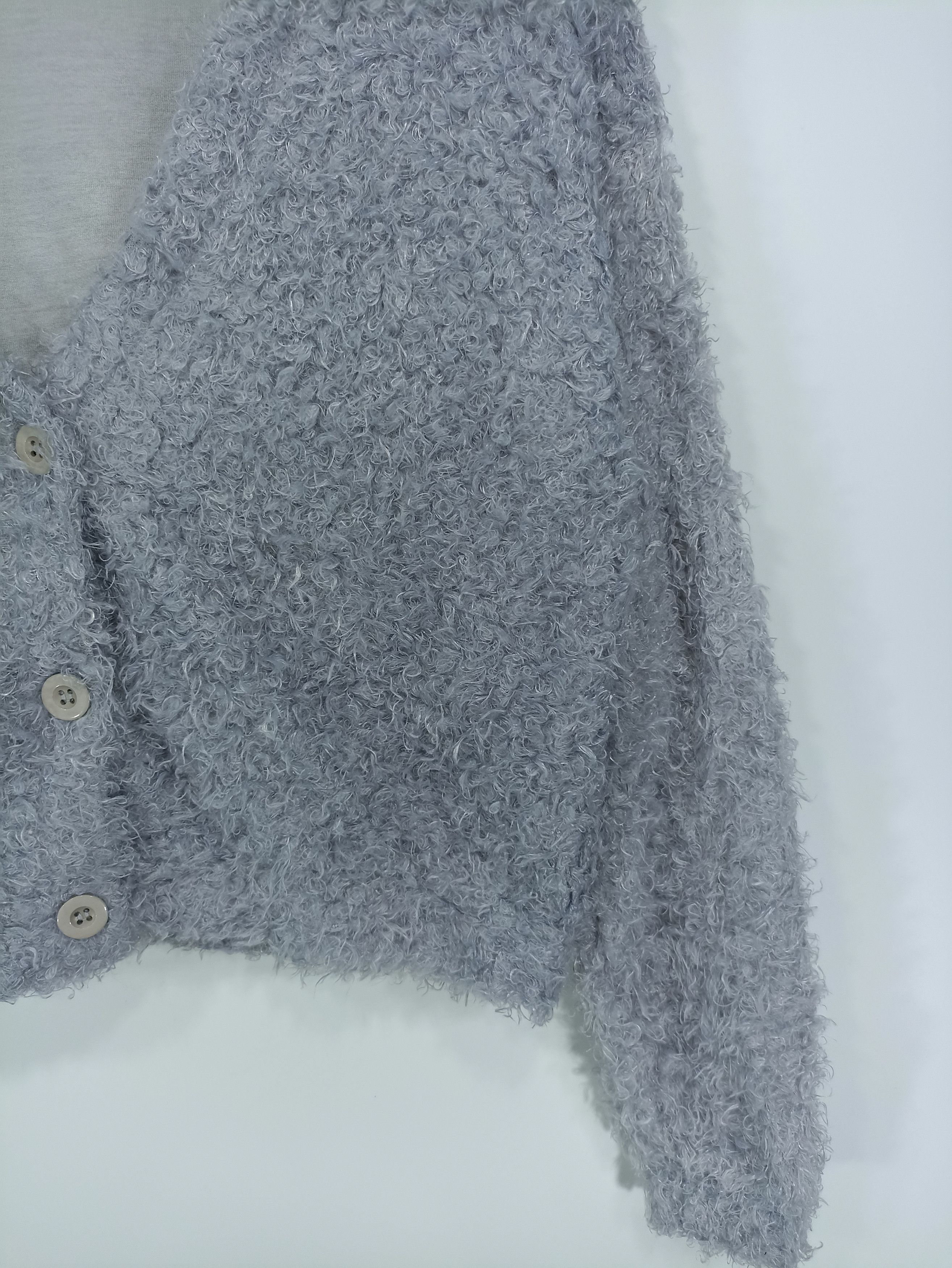 Designer × Japanese Brand Japanese Shaggy Fleece Cardigan Cropped Size US S / EU 44-46 / 1 - 2 Thumbnail