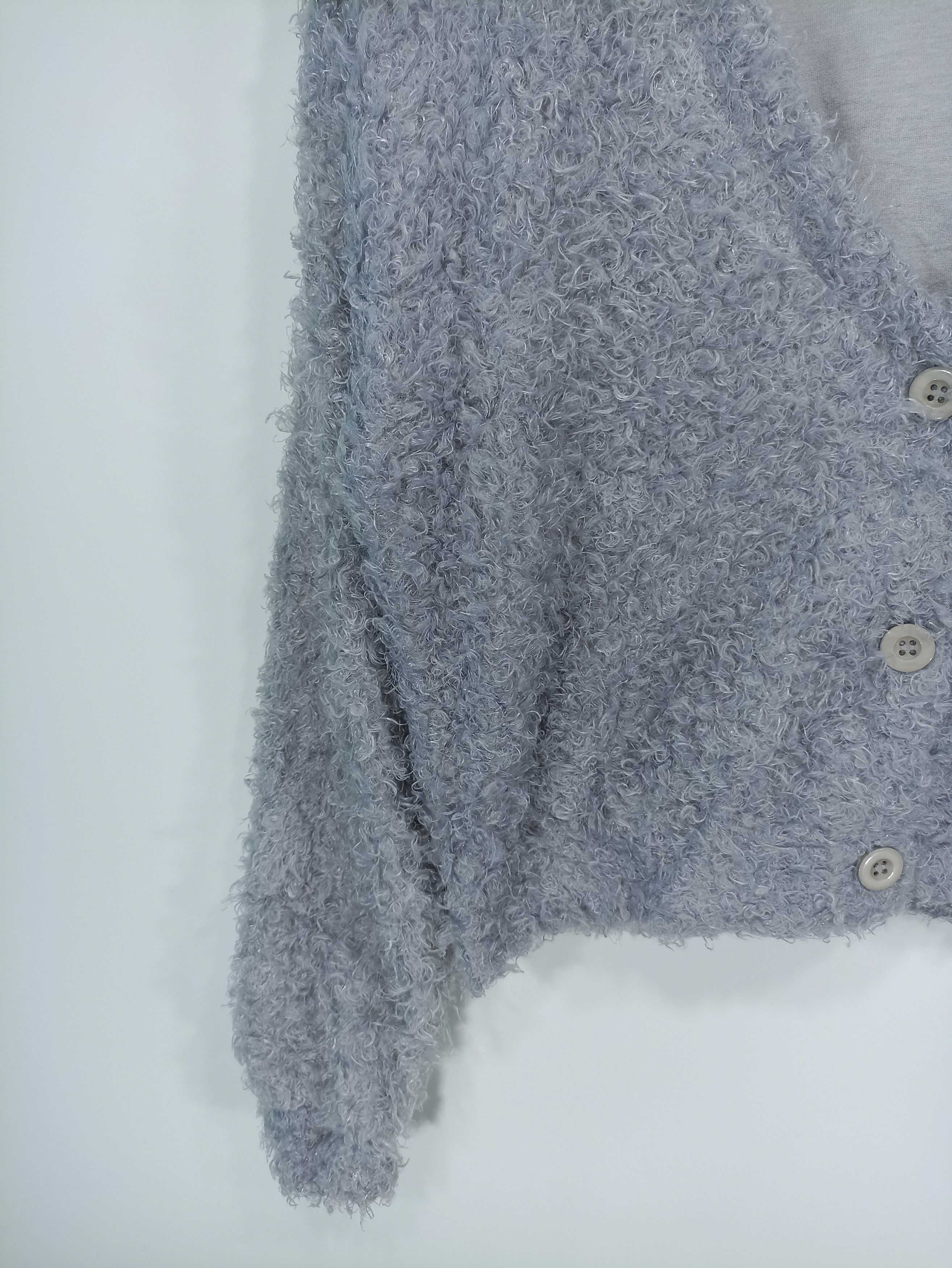 Designer × Japanese Brand Japanese Shaggy Fleece Cardigan Cropped Size US S / EU 44-46 / 1 - 3 Thumbnail