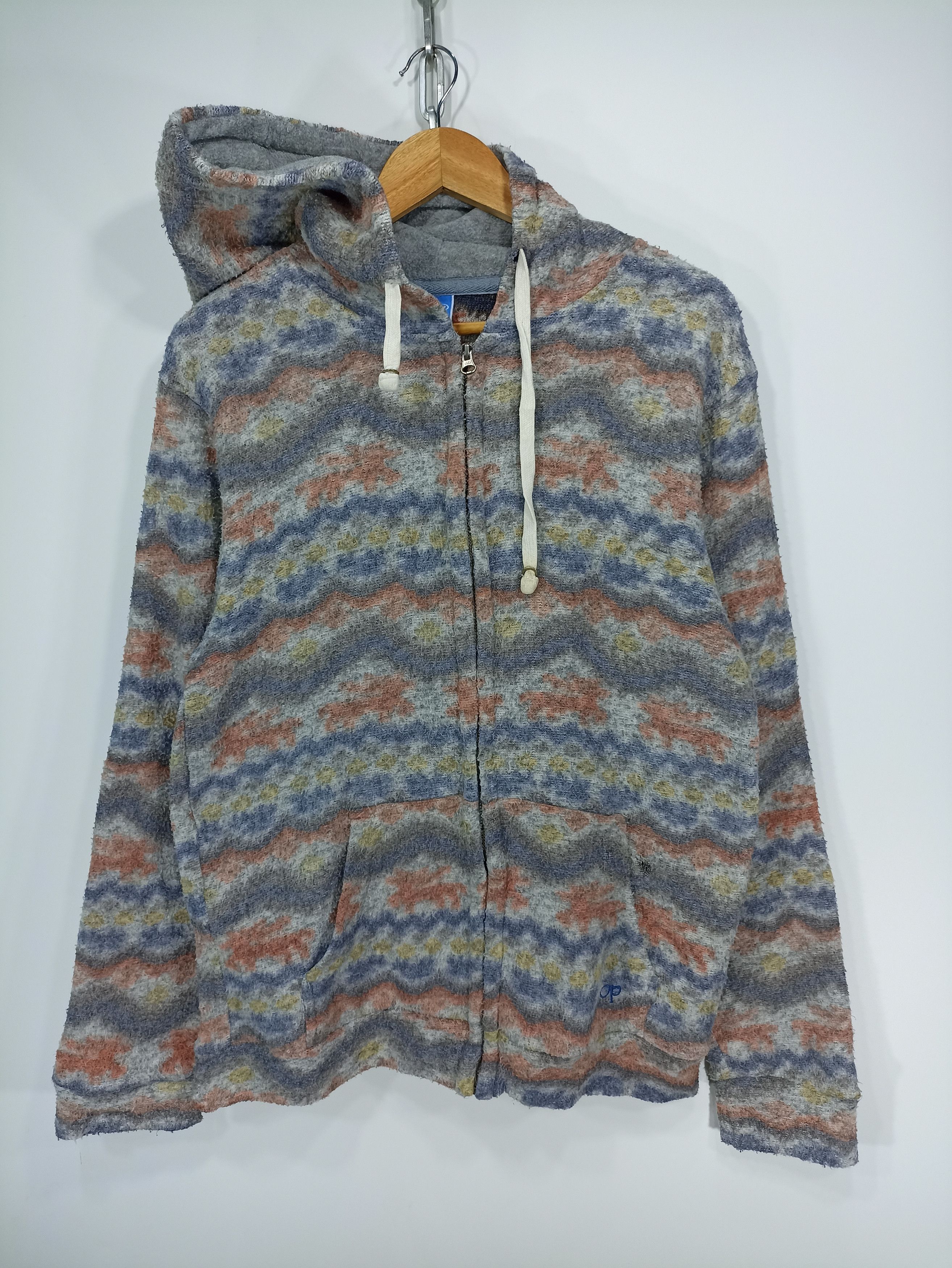 image of Ocean Pacific x Outdoor Life Vintage Op Fleece Zipper Sweatshirts in Mix, Men's (Size Medium)