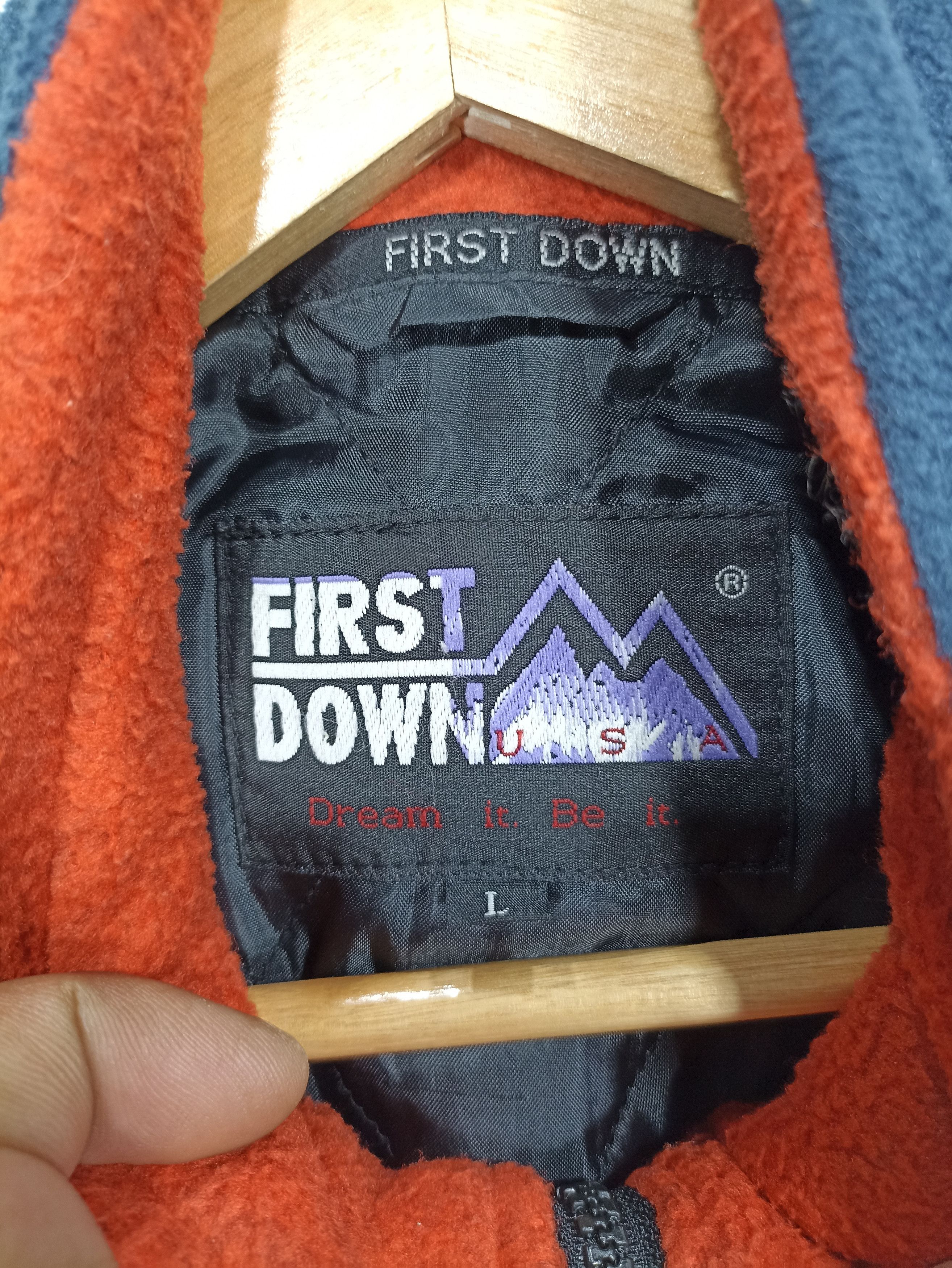 Japanese Brand × Vintage Authentic First Down Fleece Sweat Jacket Size US L / EU 52-54 / 3 - 8 Thumbnail