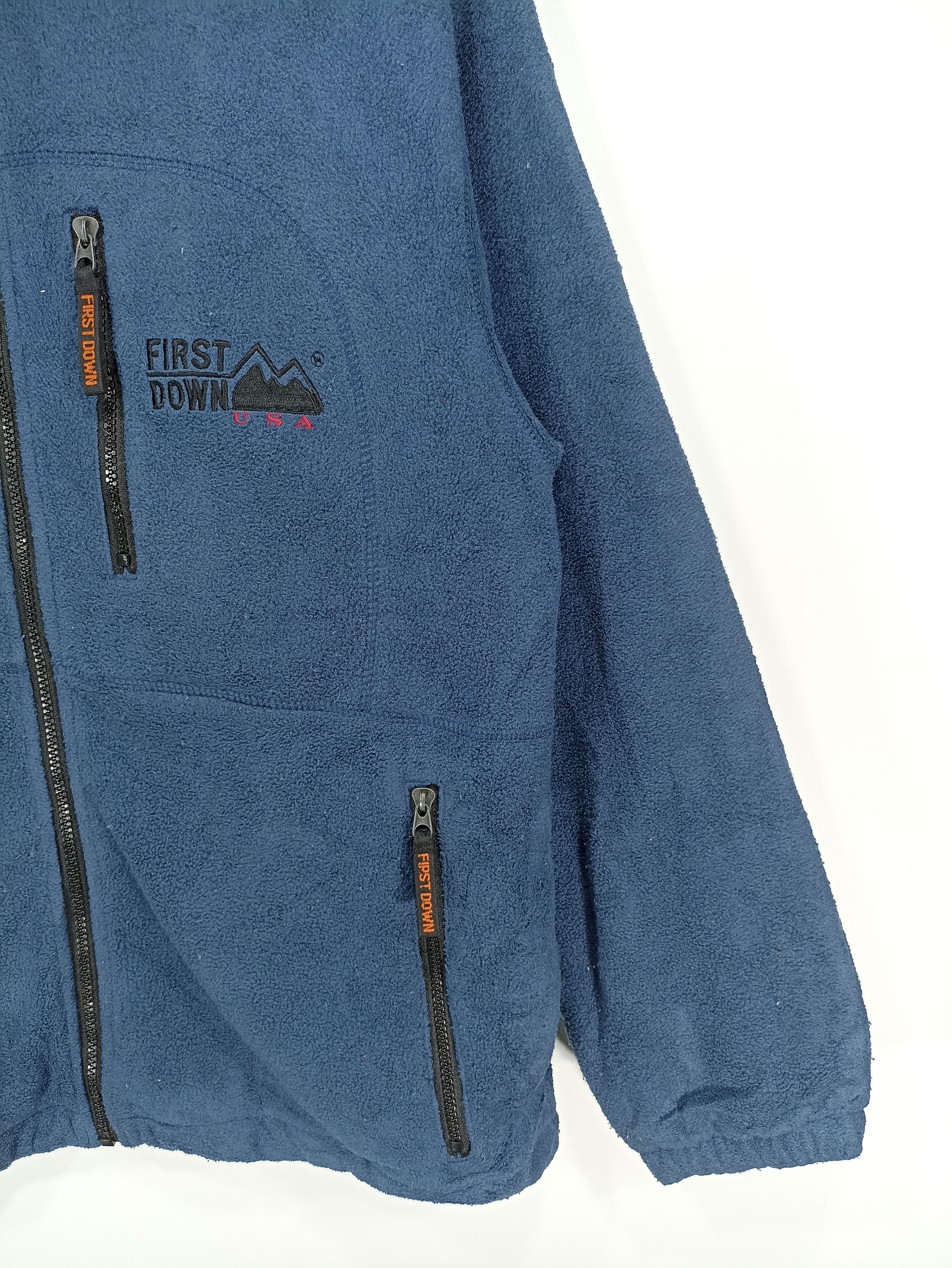Japanese Brand × Vintage Authentic First Down Fleece Sweat Jacket Size US L / EU 52-54 / 3 - 3 Thumbnail