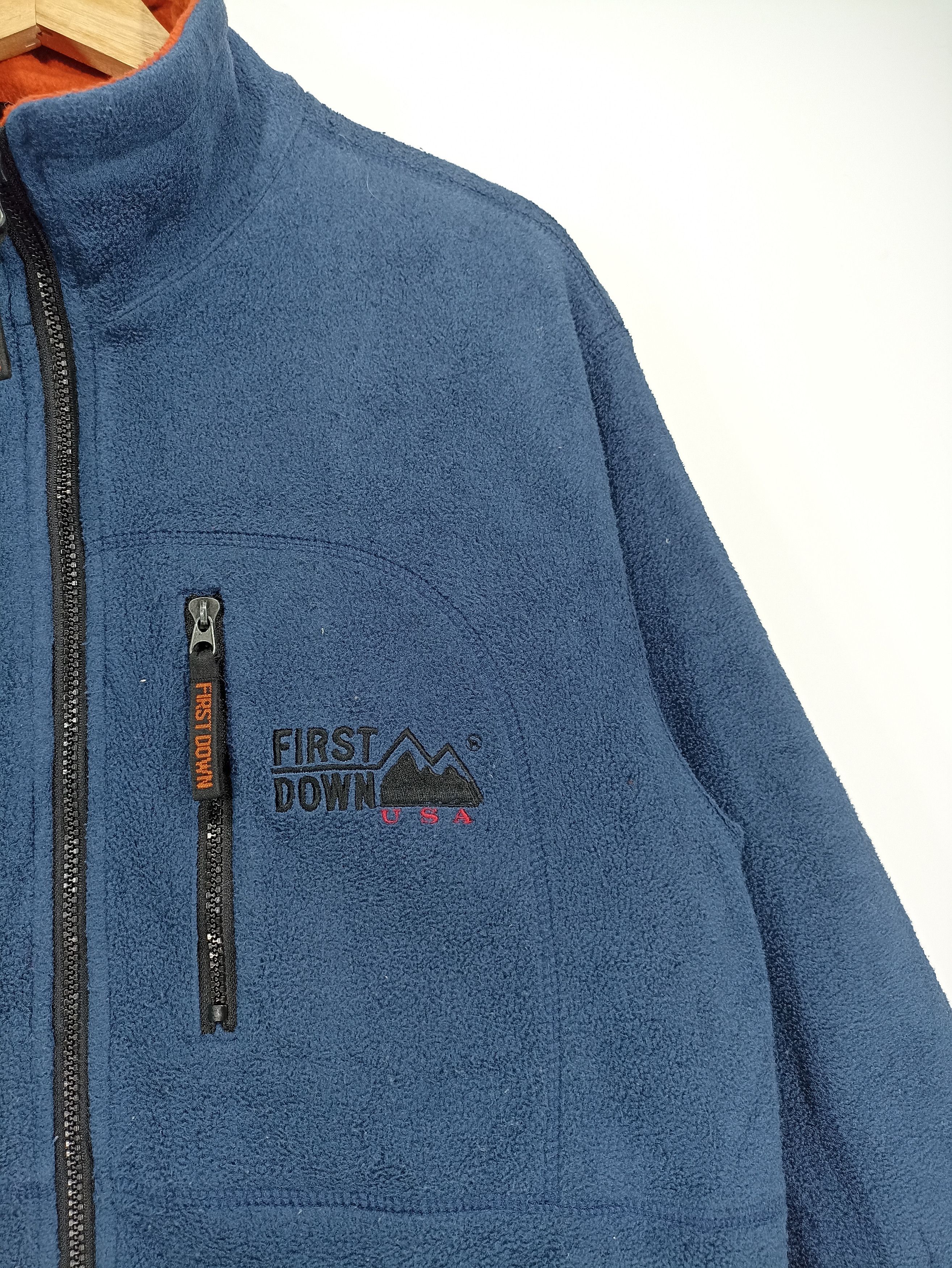 Japanese Brand × Vintage Authentic First Down Fleece Sweat Jacket Size US L / EU 52-54 / 3 - 4 Thumbnail
