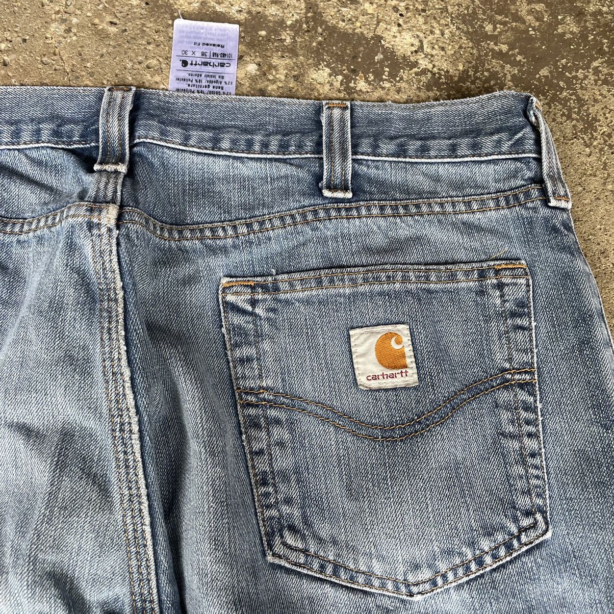 Carhartt × Vintage VINTAGE Y2K CARHARTT LIGHT WASH FADED ESSENTIAL DENIM JEANS Size US 38 / EU 54 - 6 Thumbnail