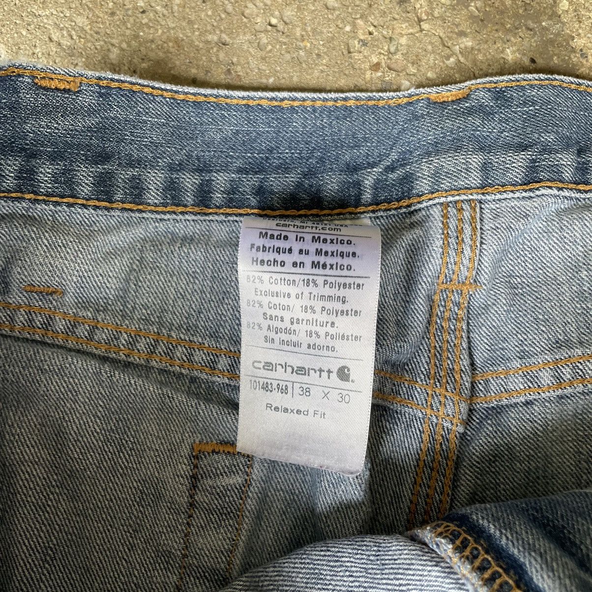 Carhartt × Vintage VINTAGE Y2K CARHARTT LIGHT WASH FADED ESSENTIAL DENIM JEANS Size US 38 / EU 54 - 10 Thumbnail