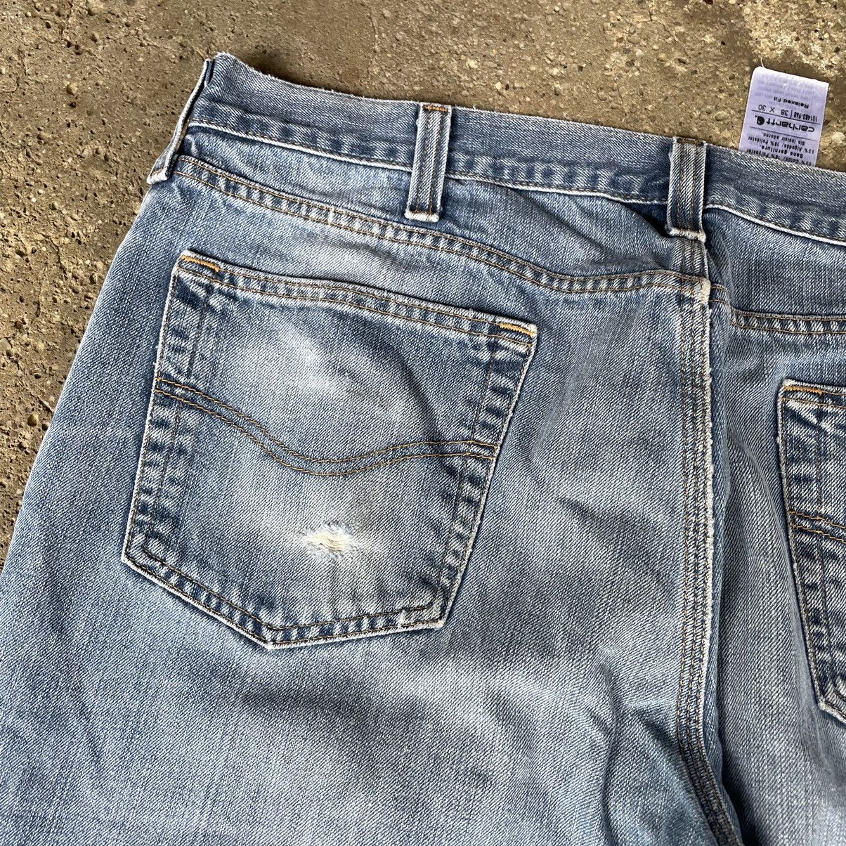 Carhartt × Vintage VINTAGE Y2K CARHARTT LIGHT WASH FADED ESSENTIAL DENIM JEANS Size US 38 / EU 54 - 5 Thumbnail