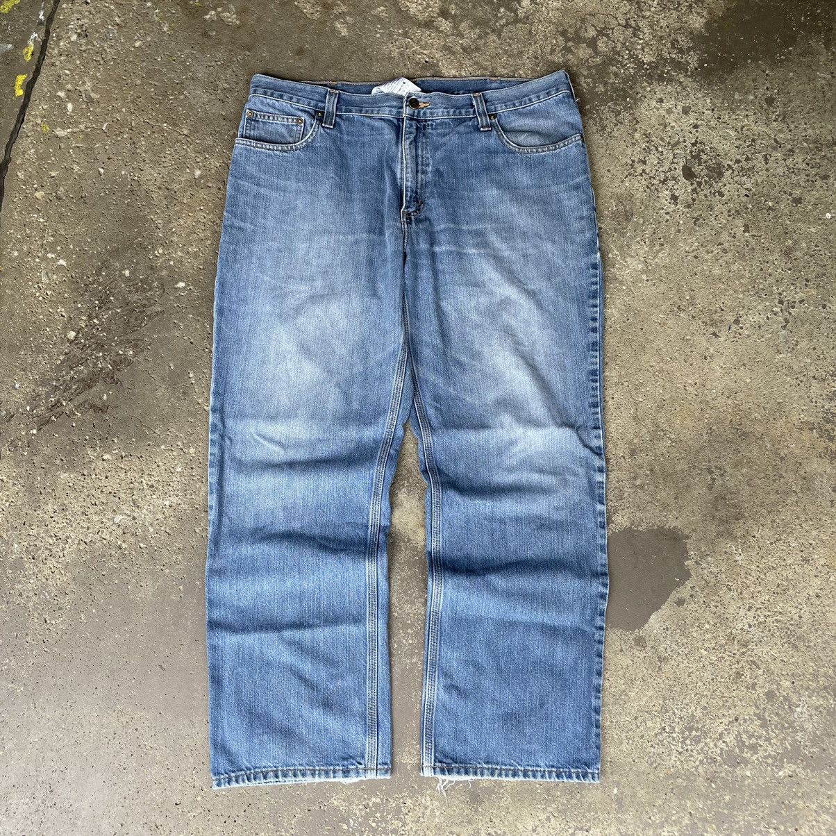 Carhartt × Vintage VINTAGE Y2K CARHARTT LIGHT WASH FADED ESSENTIAL DENIM JEANS Size US 38 / EU 54 - 2 Thumbnail