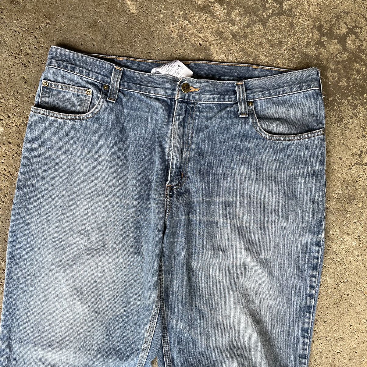 Carhartt × Vintage VINTAGE Y2K CARHARTT LIGHT WASH FADED ESSENTIAL DENIM JEANS Size US 38 / EU 54 - 8 Thumbnail