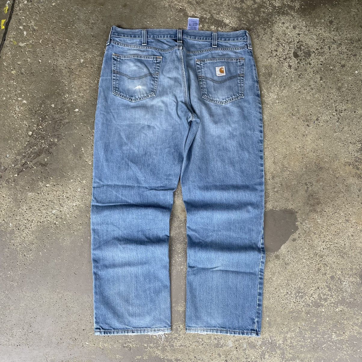 Carhartt × Vintage VINTAGE Y2K CARHARTT LIGHT WASH FADED ESSENTIAL DENIM JEANS Size US 38 / EU 54 - 1 Thumbnail