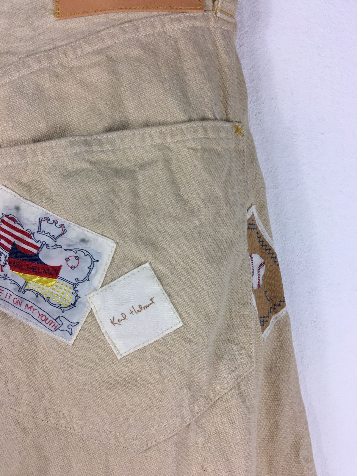 Karl Helmut Japanese Brand X Karl Helmut Patchwork Trouser Pants Size US 32 / EU 48 - 6 Thumbnail
