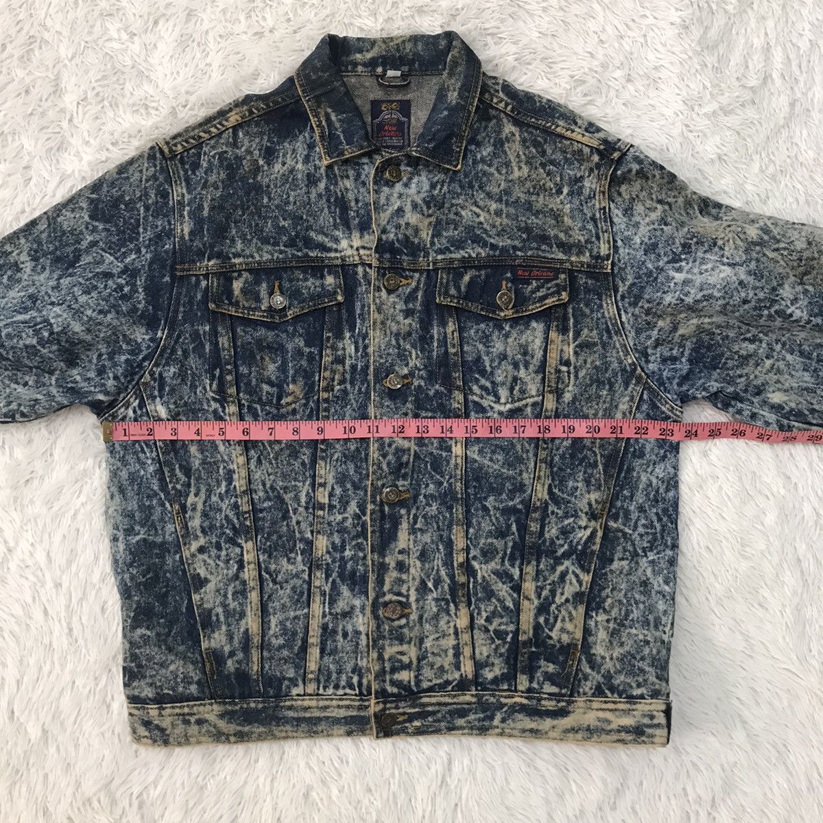 Japanese Brand Acid Wash Style Rue Du New Orleans Denim Jacket Size US L / EU 52-54 / 3 - 20 Thumbnail