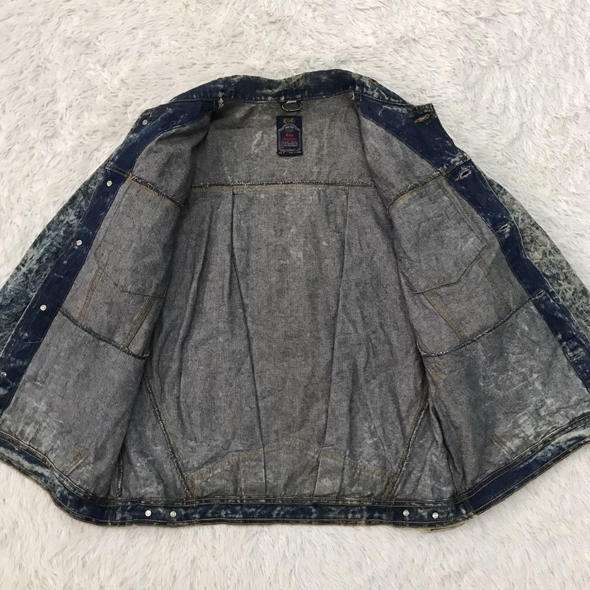 Japanese Brand Acid Wash Style Rue Du New Orleans Denim Jacket Size US L / EU 52-54 / 3 - 16 Thumbnail