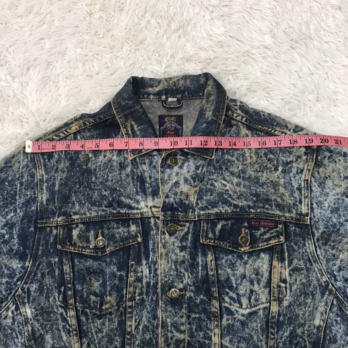 Japanese Brand Acid Wash Style Rue Du New Orleans Denim Jacket Size US L / EU 52-54 / 3 - 22 Thumbnail