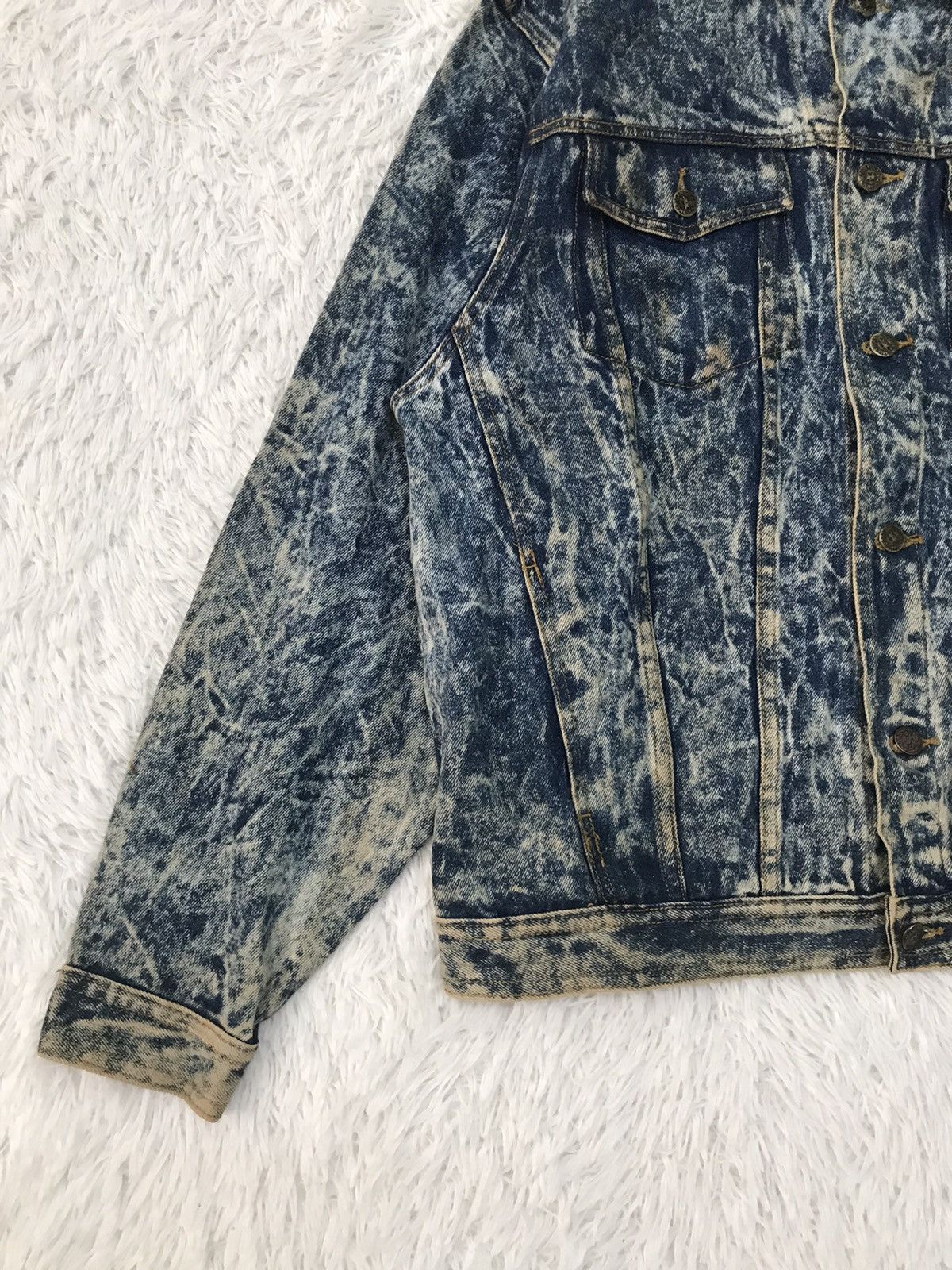 Japanese Brand Acid Wash Style Rue Du New Orleans Denim Jacket Size US L / EU 52-54 / 3 - 5 Thumbnail